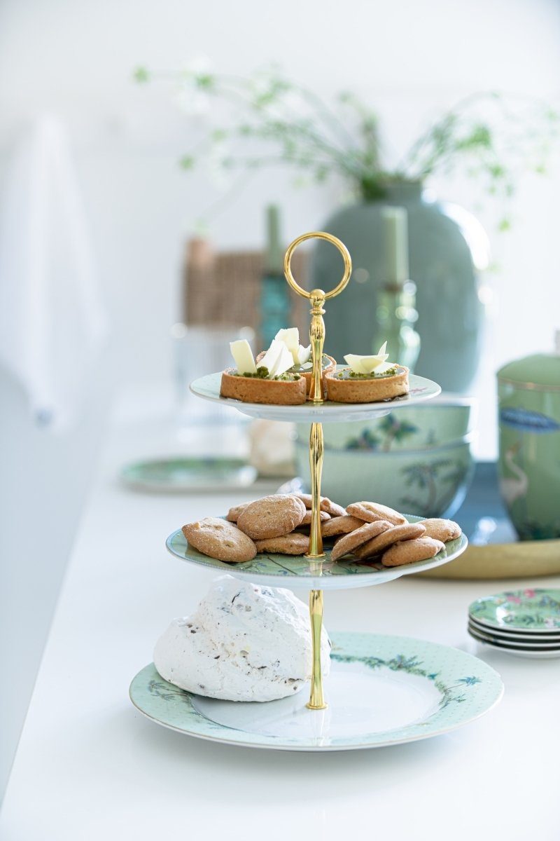 PiP Studio Teeservice Jolie Flowers Green Teeset groß Set3, Porzellan, Set/3 Tea Set Large Jolie Flowers Green