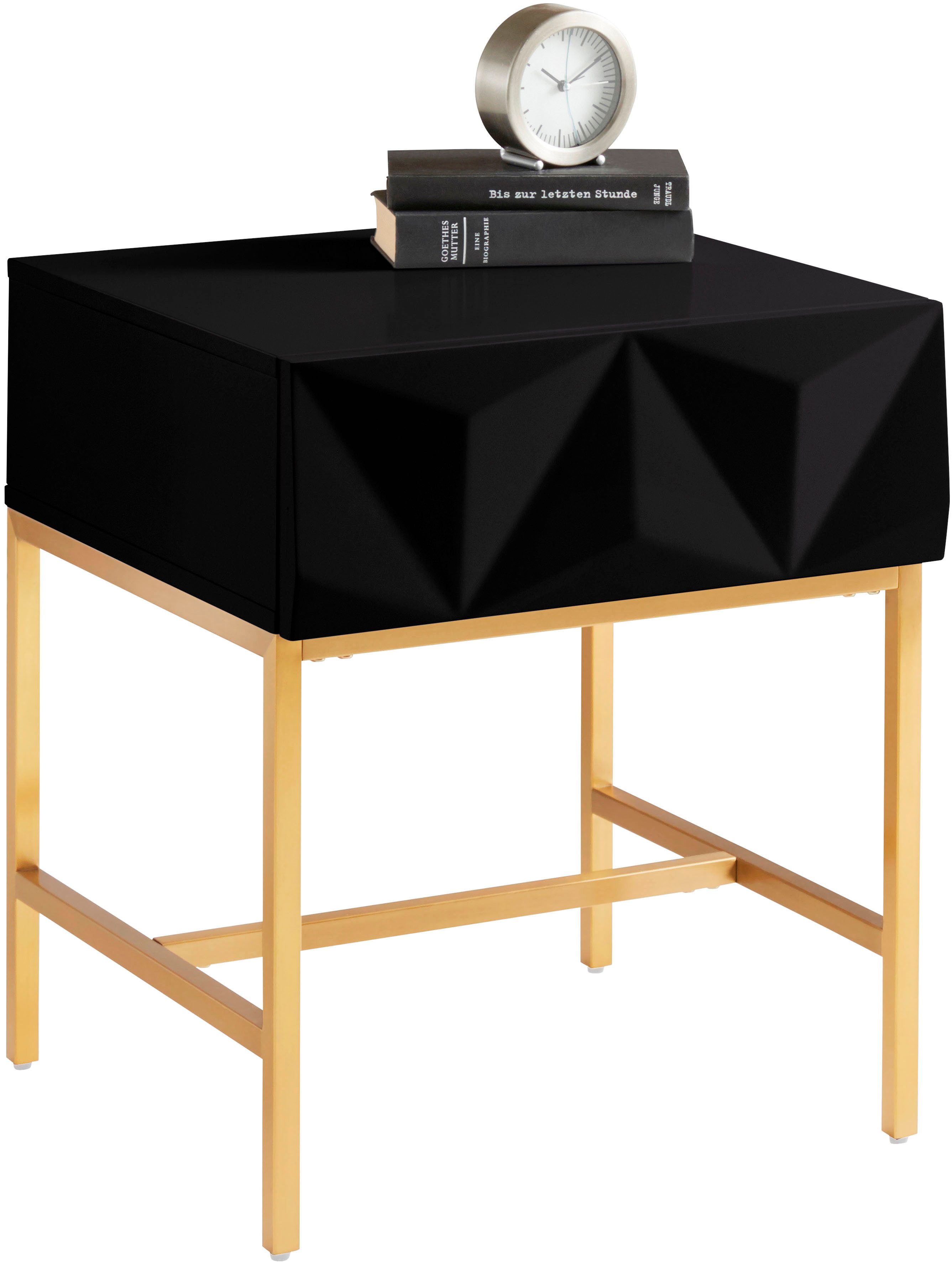 Leonique Beistelltisch Minfi, TOPSELLER!, OTTOs Choice, Schublade mit 3D-Fr günstig online kaufen