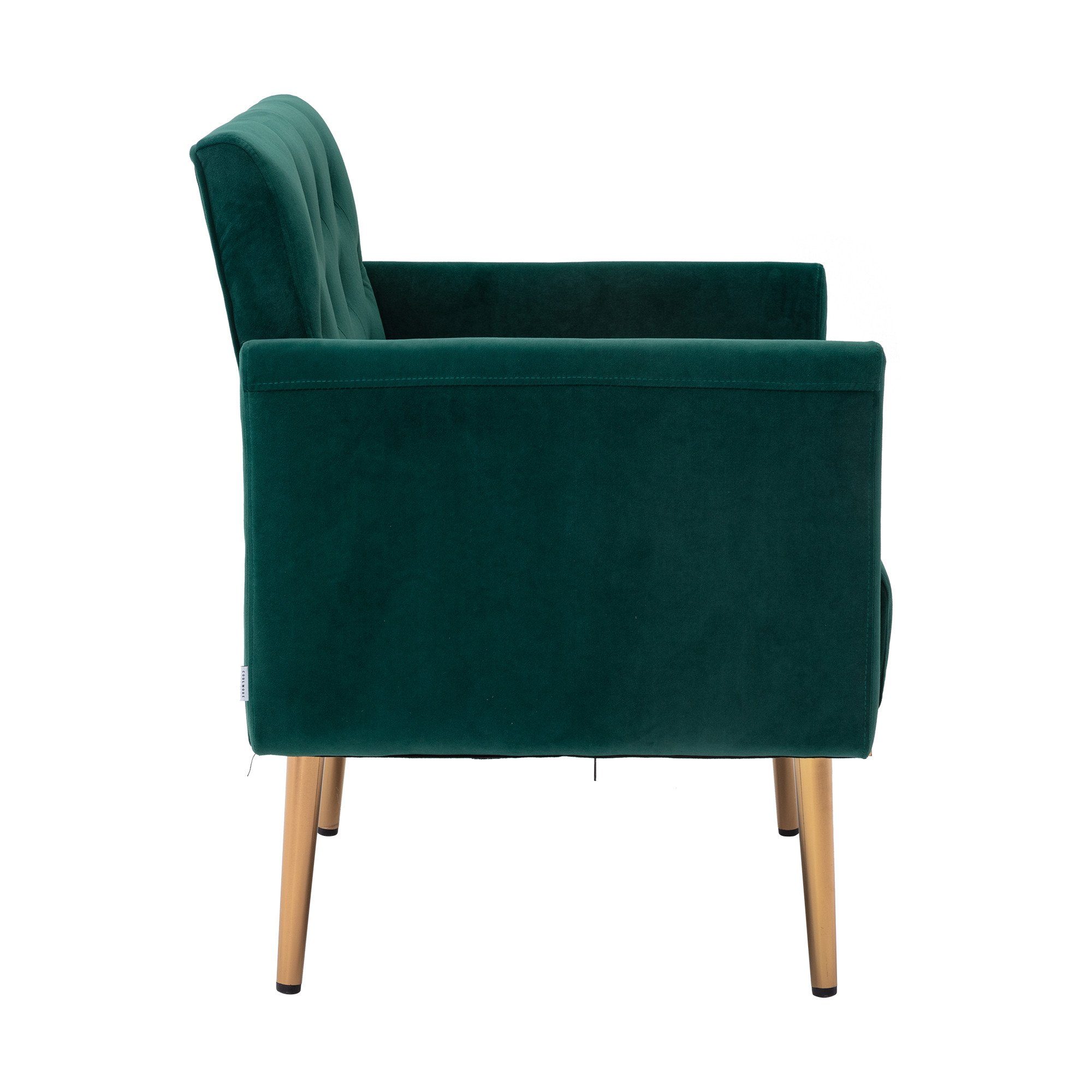 (DZF838GN Moderner Lesesessel Luxus-Vintage Grün, 1-St., Relaxsessel Samt Super Füßen Loungesessel Goldenen Sofa), Solu mit