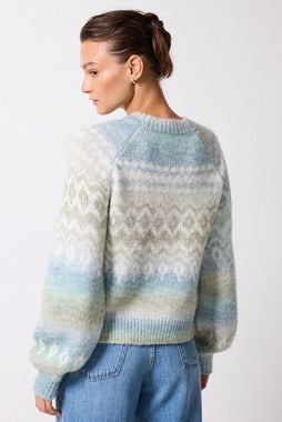 Next Rundhalspullover Pullover mit Rundhalsausschnitt im Norwegermuster (1-tlg)