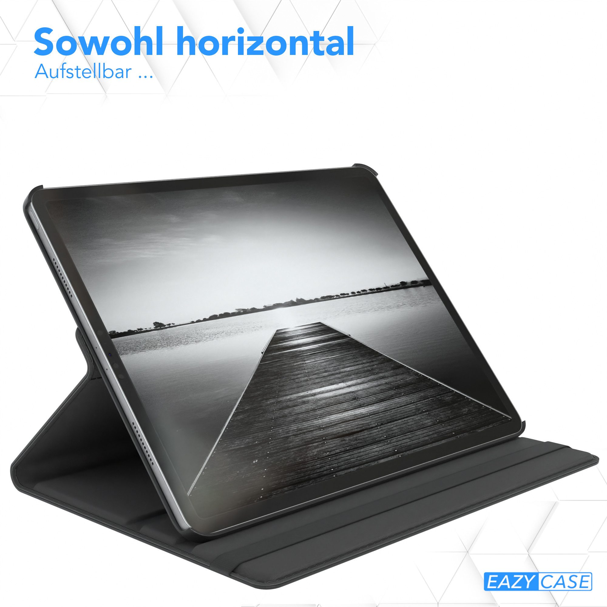 EAZY CASE Tablet-Hülle Rotation Case für Apple iPad Air 13 (2025) 13 Zoll, Hülle 360° drehbar mit Standfunktion Etui Anti-Kratz Tasche Schwarz – Bild 4 von 5