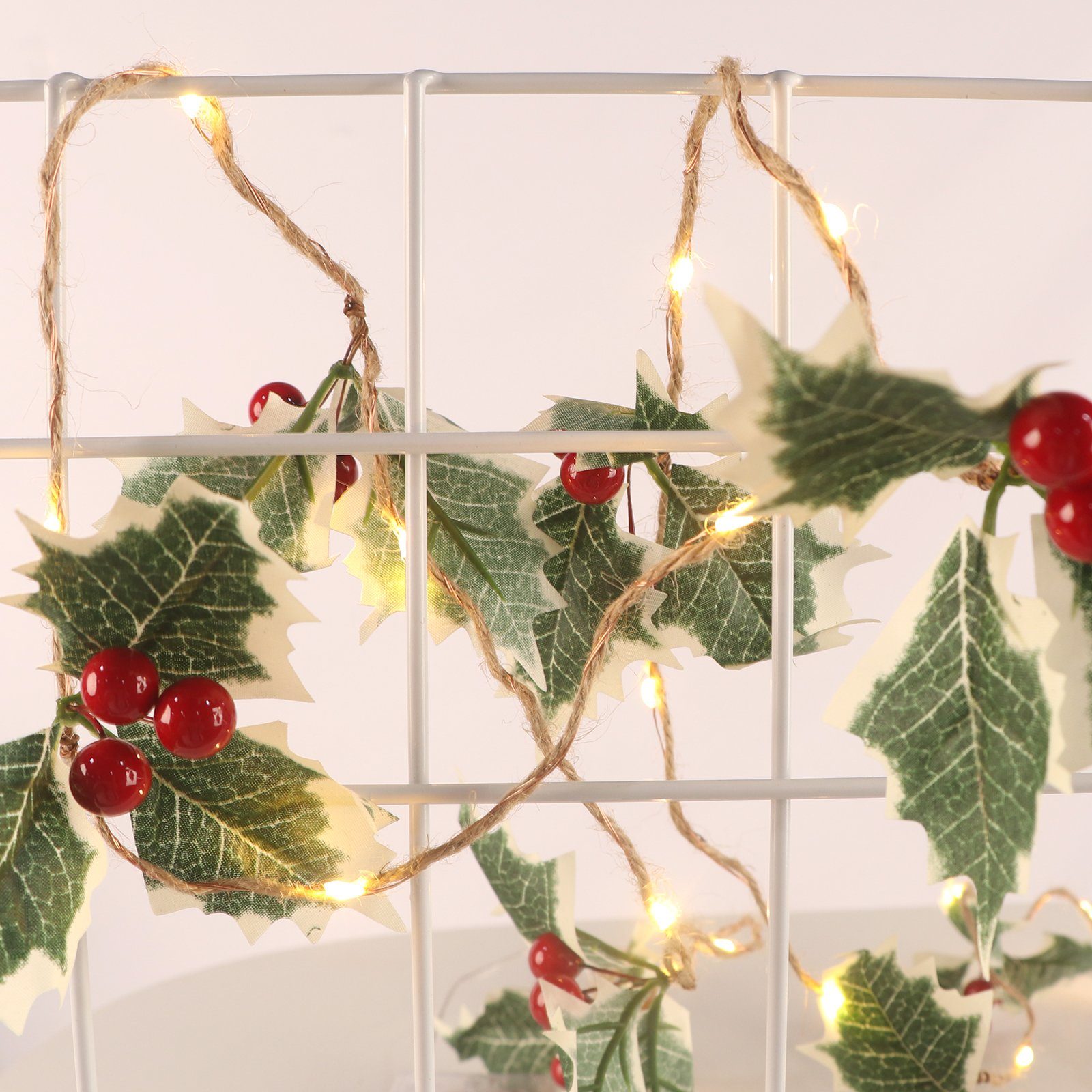 BIGTREE LED Christbaumschmuck für Blätter Weihnachtsbaum Weihnachtslichterketten,