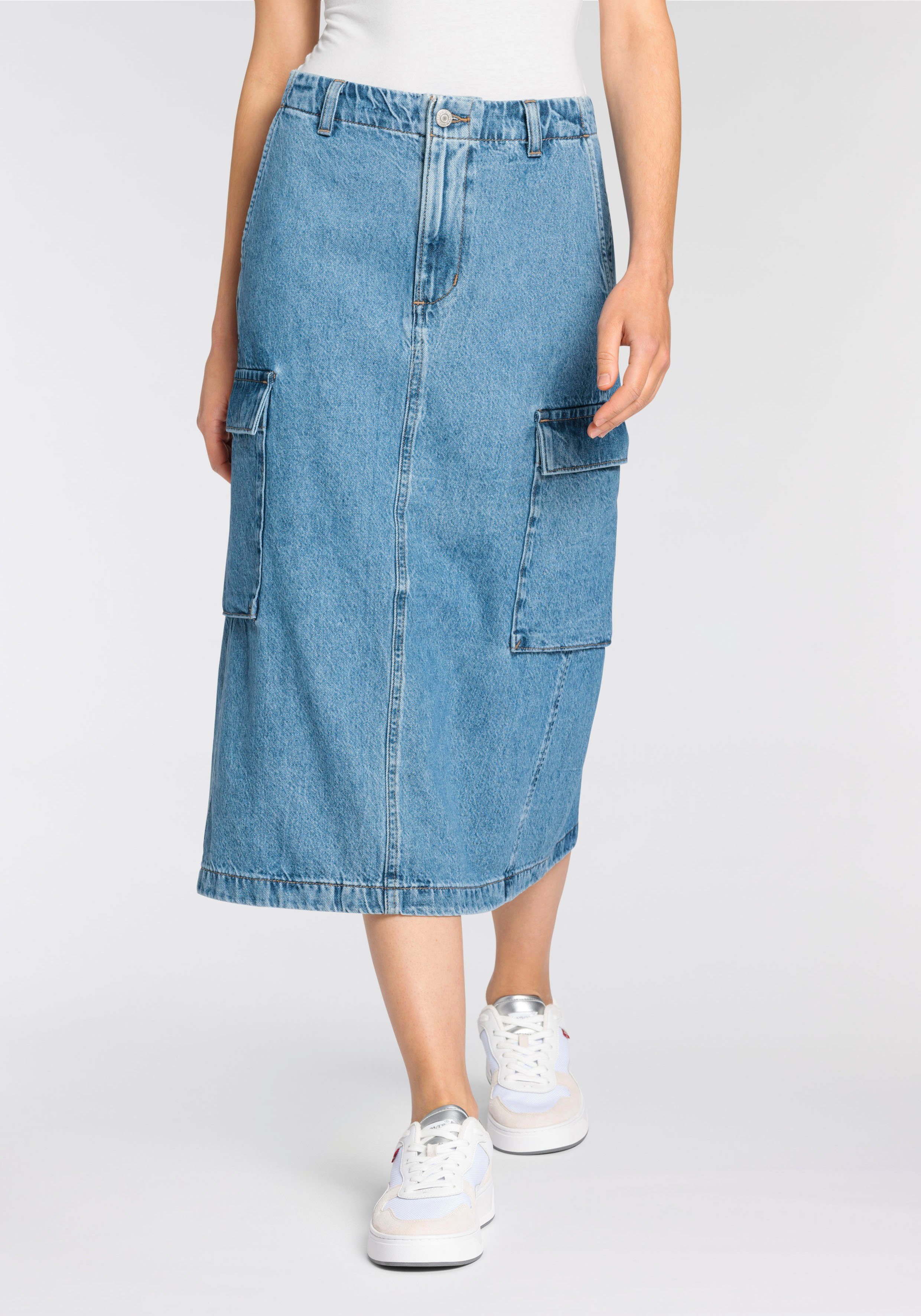 Levi's® Jeansrock CARGO MIDI SKIRT MED IN