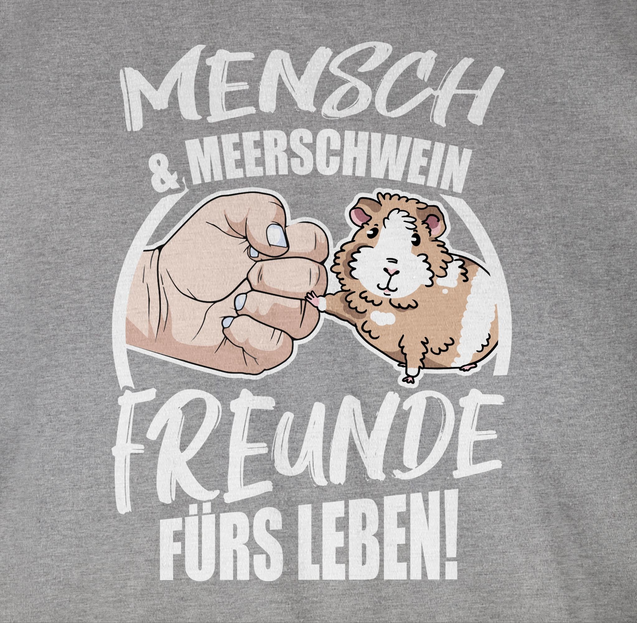T-Shirt fürs 3 Meerschwein Leben Freunde Tiere Mensch & meliert Zubehör Shirtracer Grau