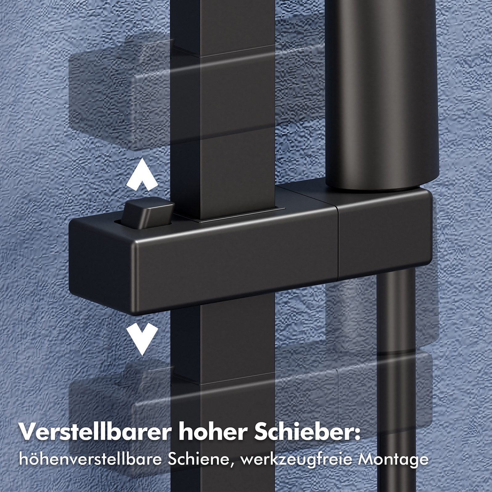 HOMELODY Duschsystem Regendusche Duschset ohne Armatur Ohne zusätzliches Bohren, 2 Strahlart(en), Regendusche Duschset mit Überkopfbrause Handbrause,Messing – Bild 5 von 5