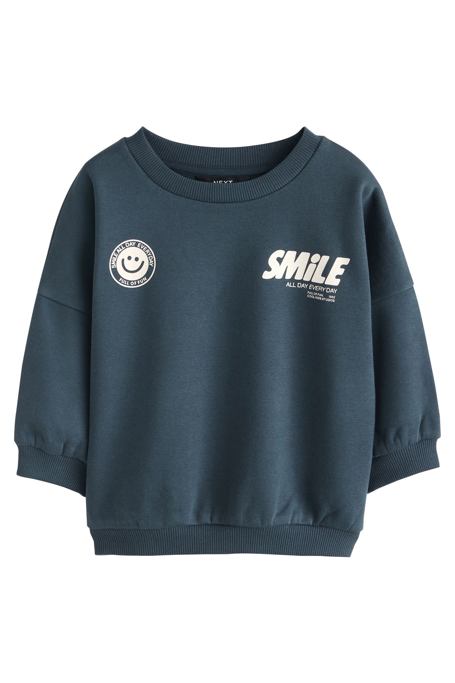 Next Sweater Sweatshirt mit Rundhalsausschnitt und Print (1-tlg)
