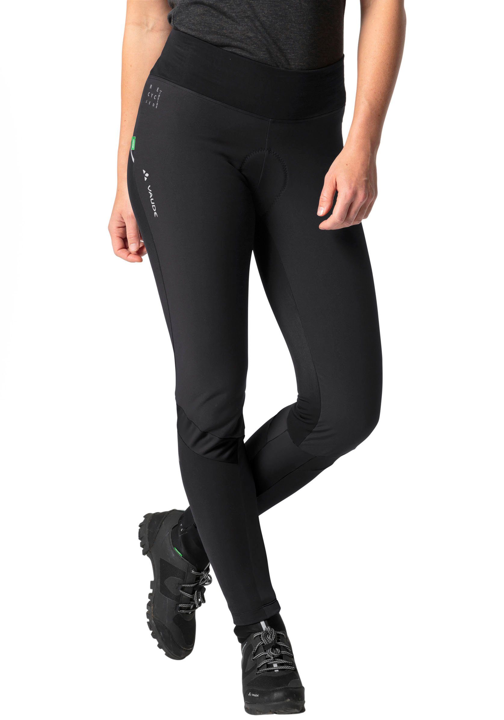 VAUDE Radhose WOMEN'S MATERA WARM TIGHTS, Active Cycling Sitzpolster und  Beinabschluss mit Silikonband