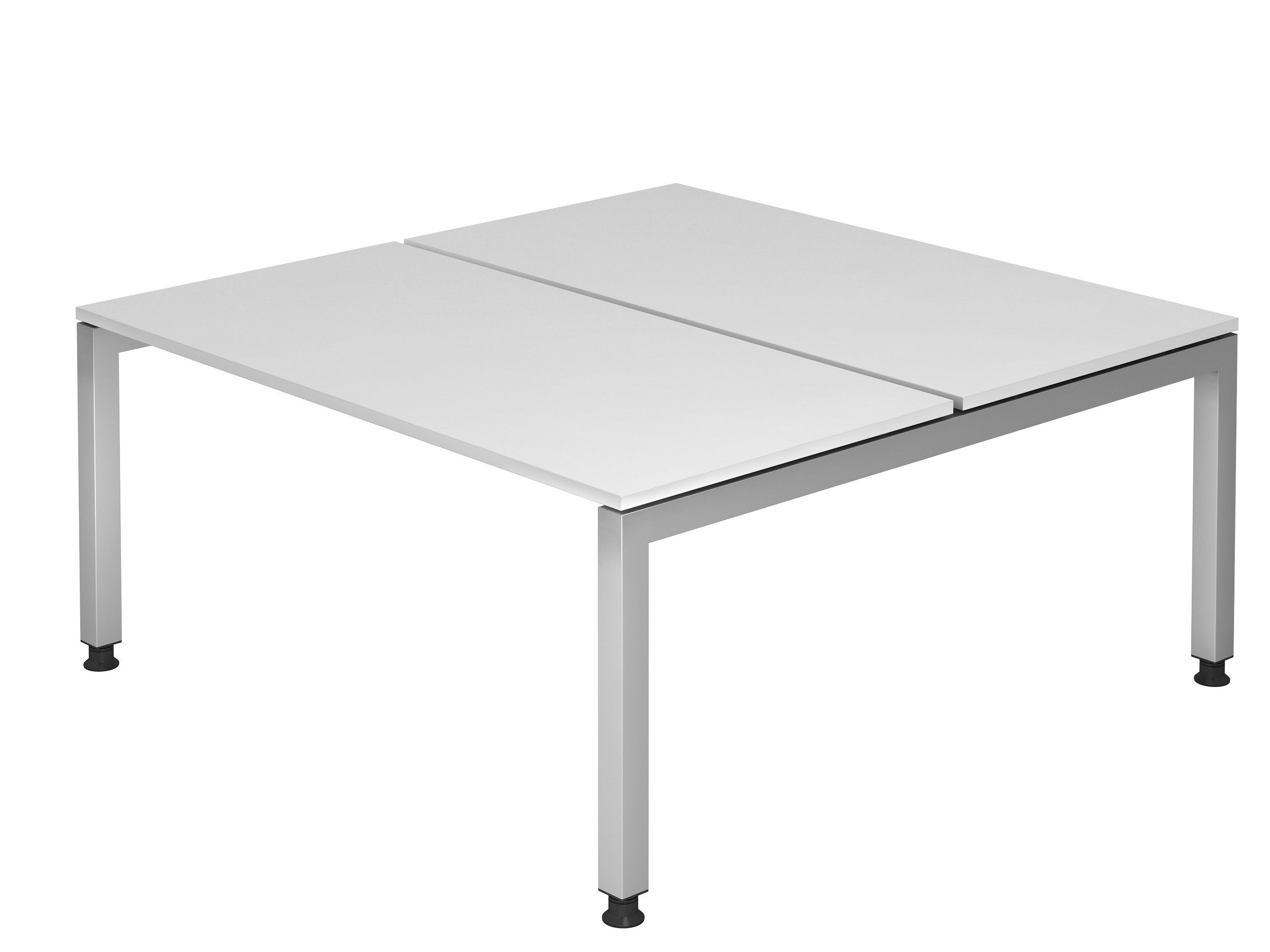 bümö Schreibtisch Teamschreibtisch JD, Rechteck: 160 x 162,5 cm - Dekor: Weiß
