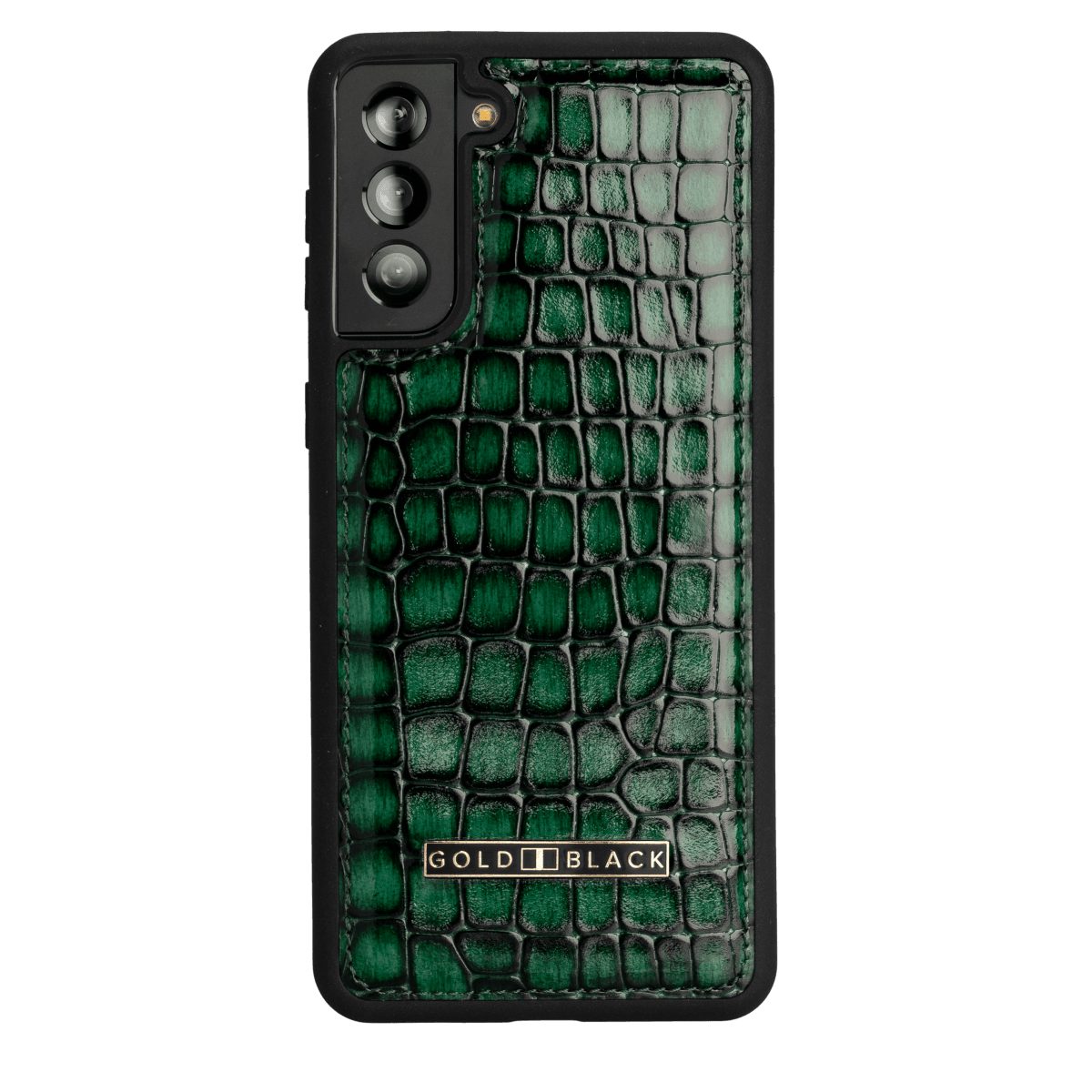GOLDBLACK Handyhülle GOLDBLACK Samsung S21 Plus Lederhülle MILANO-Design Grün