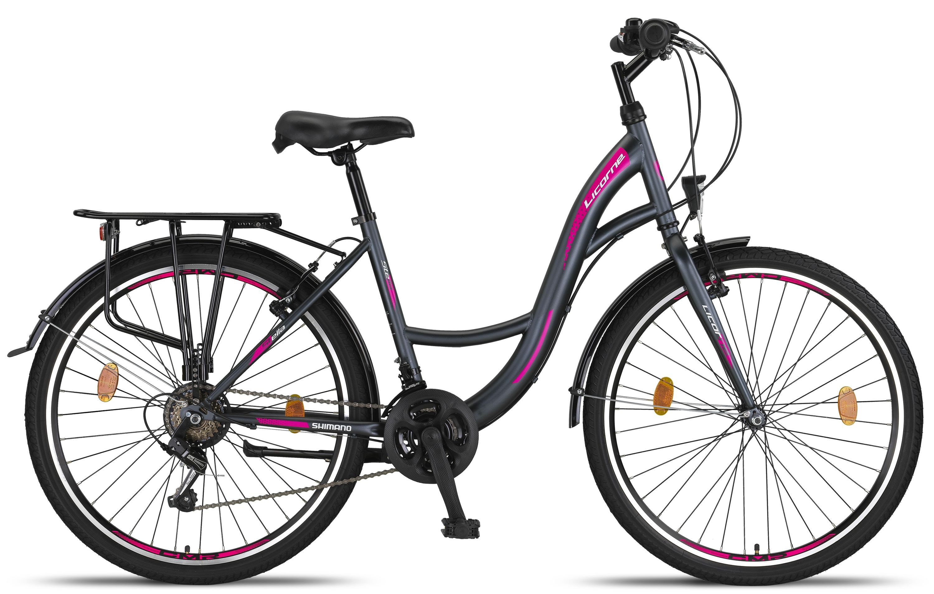 Licorne Bike Cityrad Licorne Stella Premium Citybike 20–28 Zoll, 21 Gang Hollandrad