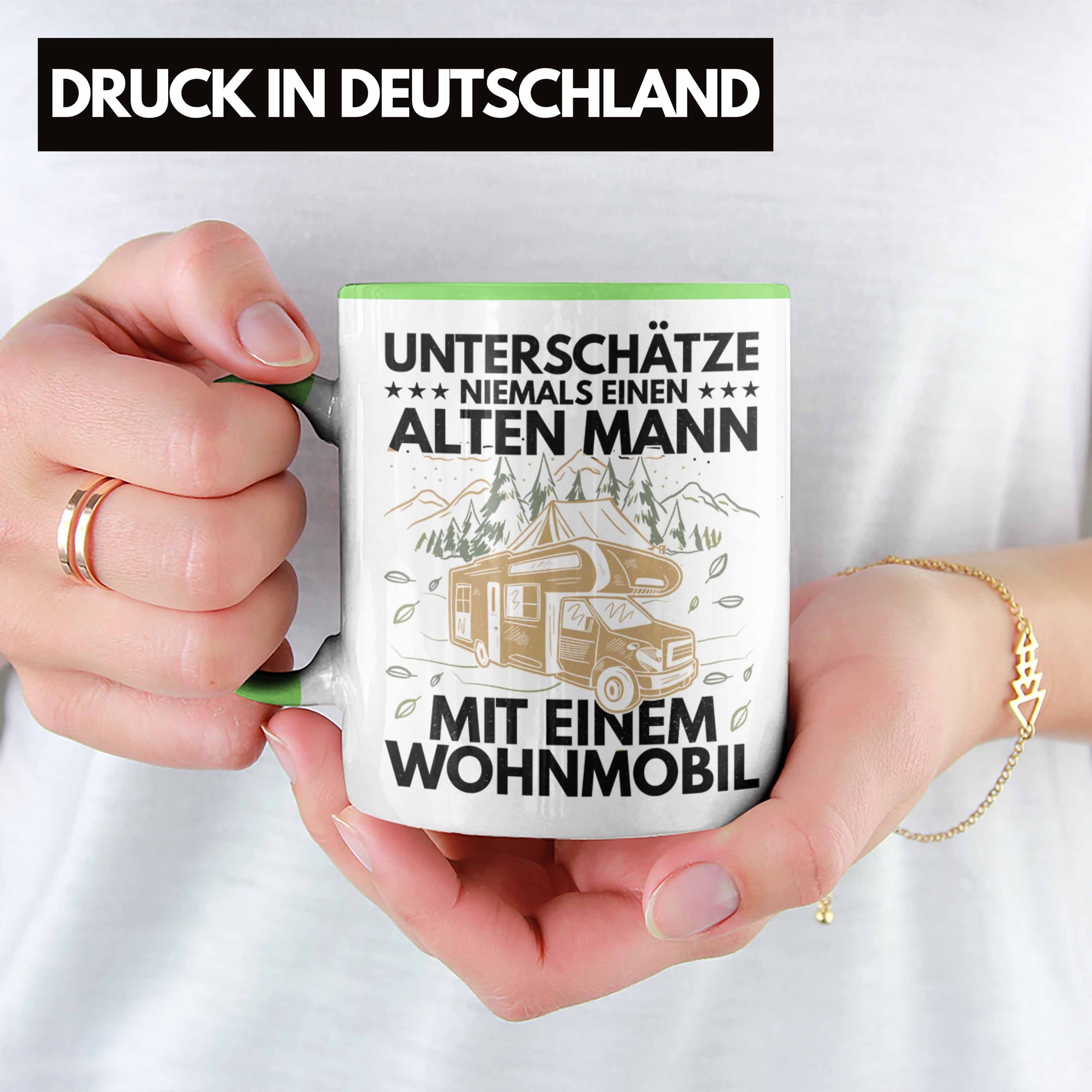 Geschenkidee Lustig Tasse Trendation Wohnmobilfahrer Niemals - Camper Tasse Geschenk Grün Einem Wohnmobil Unterschätze Einen Mannin Alten Trendation