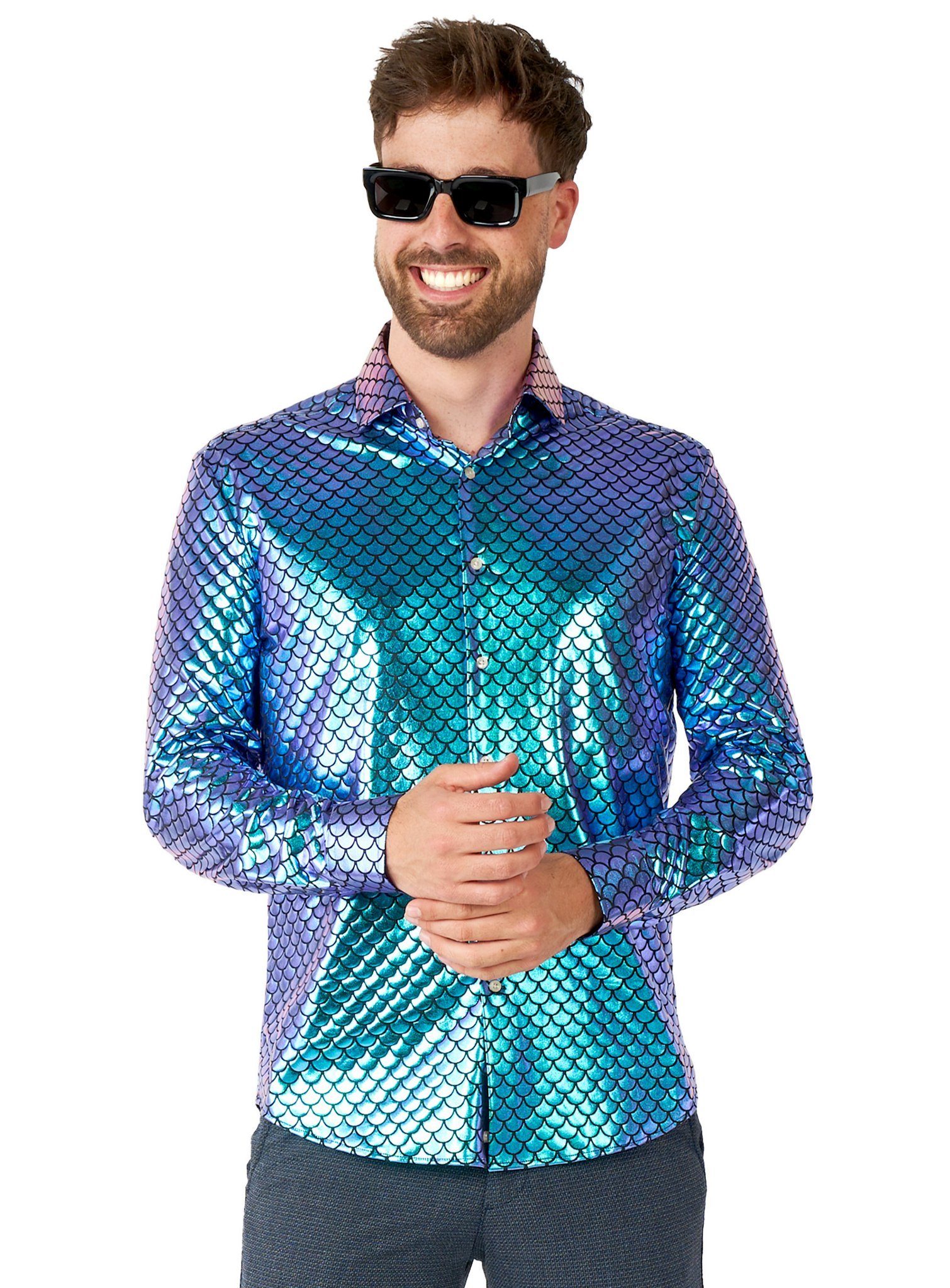 Opposuits T-Shirt Fancy Fish Hemd Glänzender Look für Meerjunggesellen: Hem günstig online kaufen