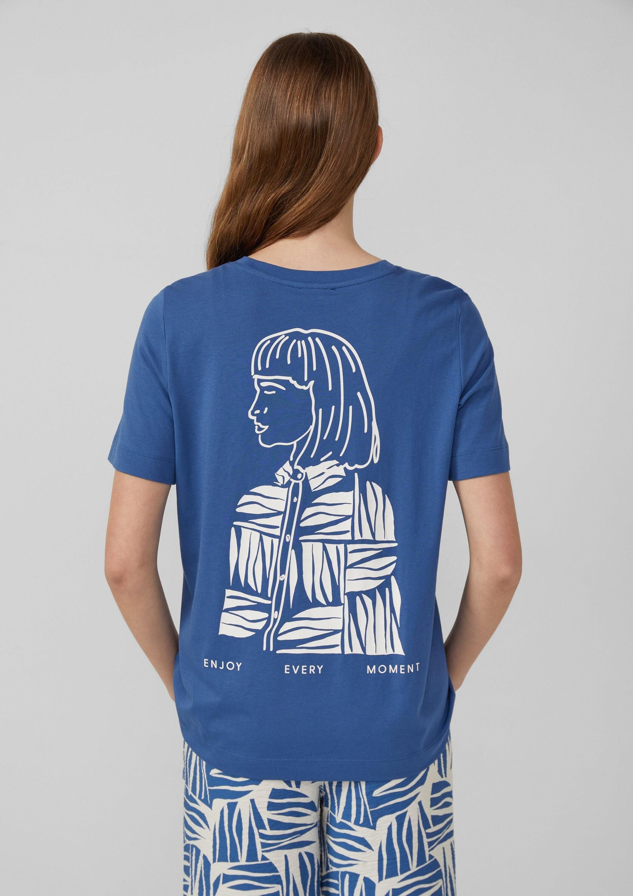 s.Oliver Kurzarmshirt T-Shirt T-Shirt im Relaxed Fit mit Front- und Rückenp günstig online kaufen