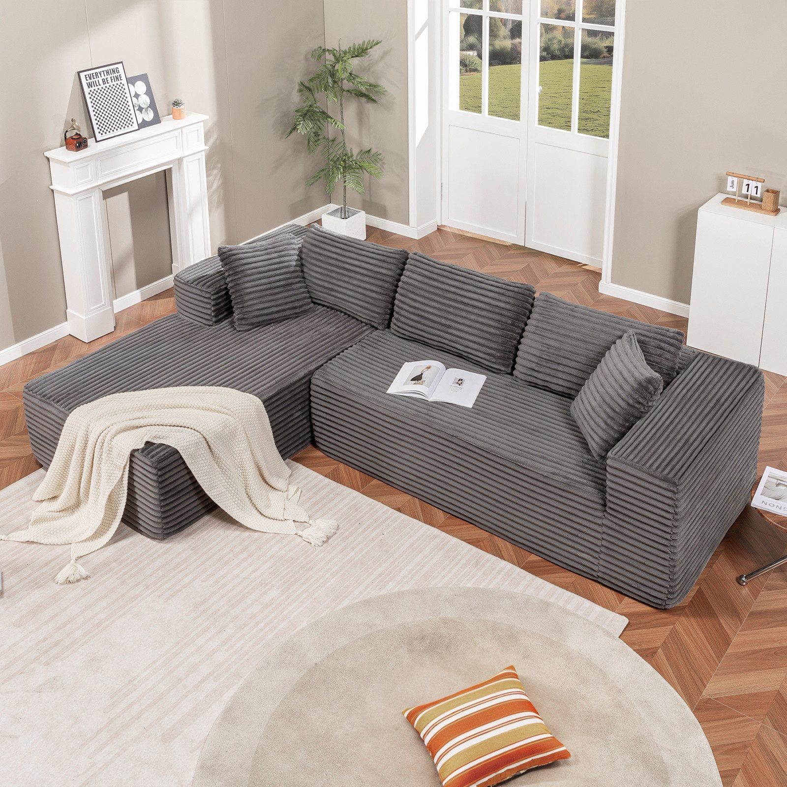 COMHOMA Sofa Big-Sofa, L-förmige Sofa, Couch günstig online kaufen