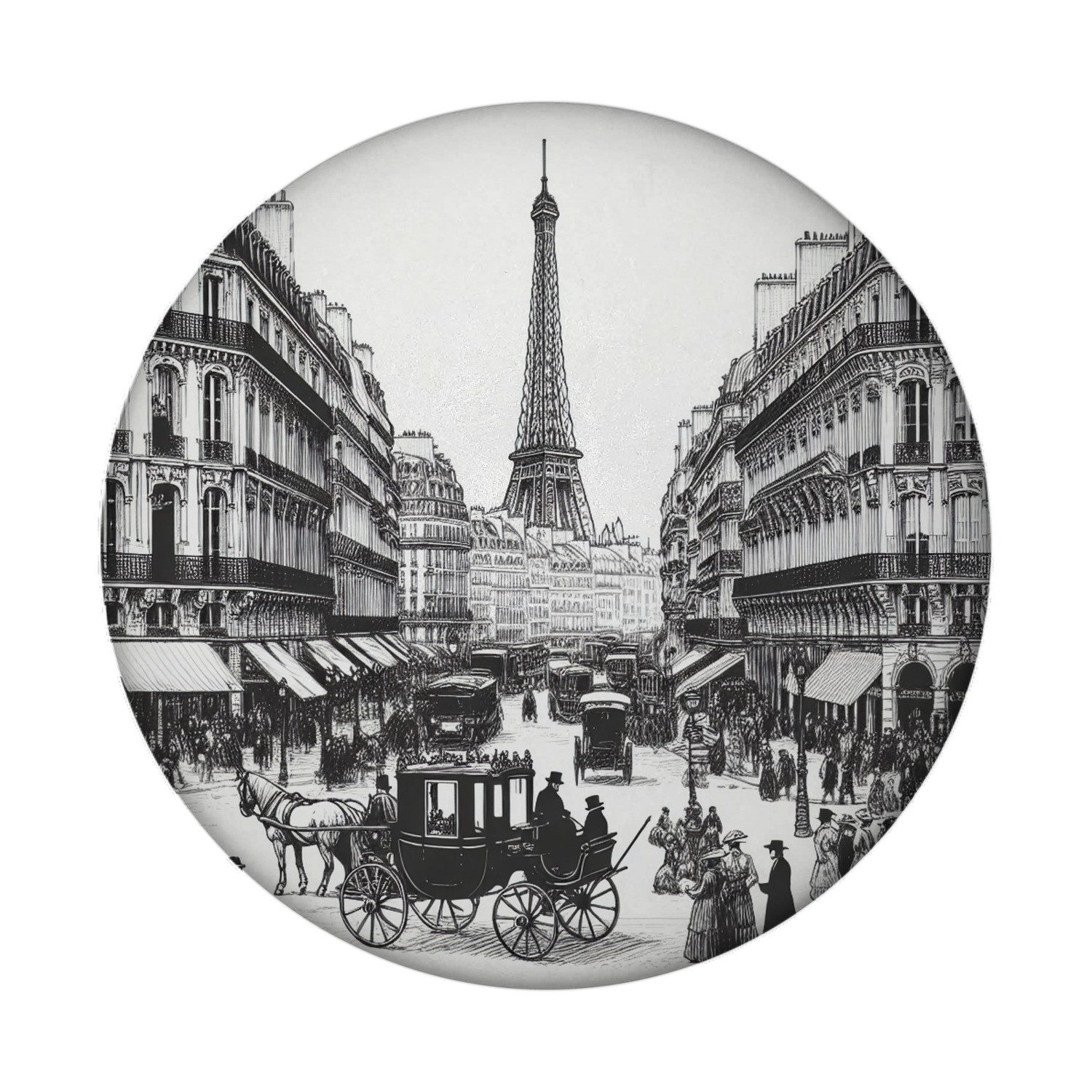 speecheese Magnet Wahrzeichen von Paris Retro Eiffelturm Souvenir Magnet rund