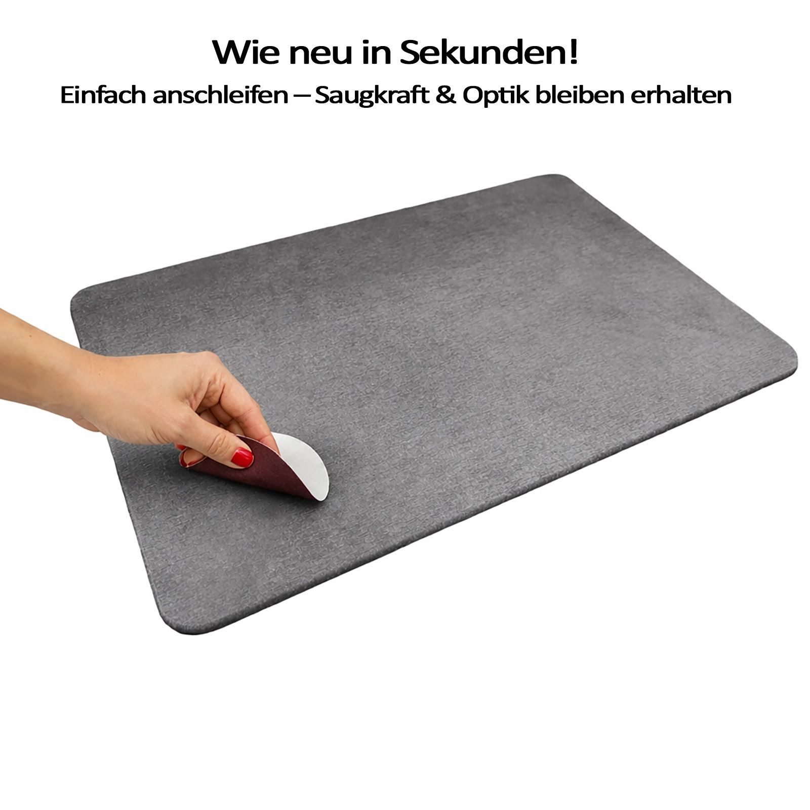 BURI Badematte Kieselgur Badematte 60x39cm Naturmaterial Antibakteriell Rutschfest – Bild 5 von 5