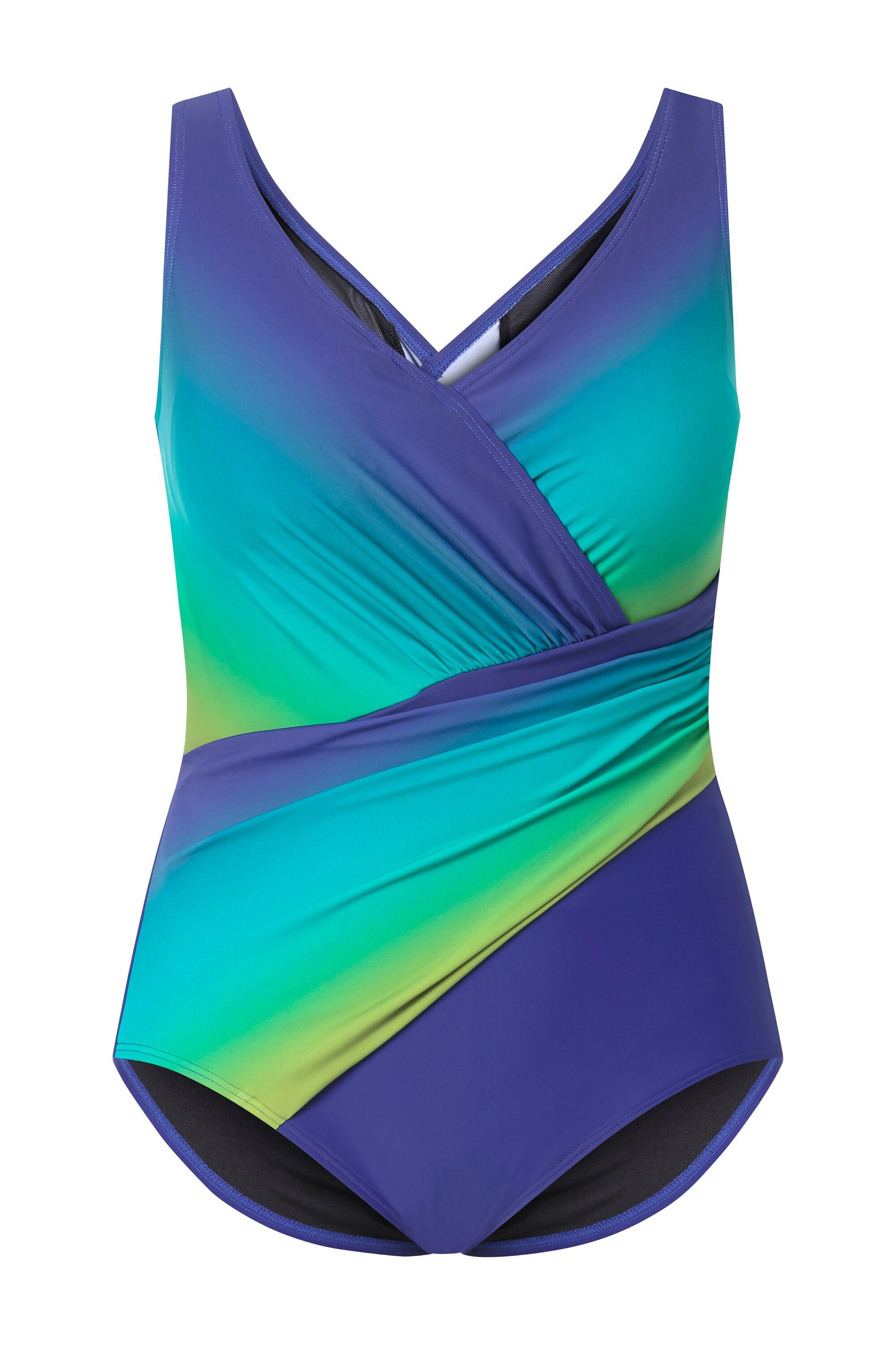 Ulla Popken Badeanzug Badeanzug Drapierung Farbverlauf Softcups recycelt günstig online kaufen