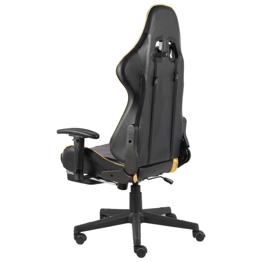 (1 Gaming-Stuhl furnicato Drehbar Fußstütze St) Golden mit PVC