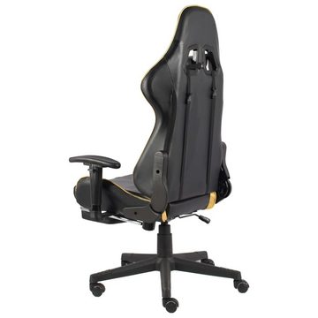 furnicato Gaming-Stuhl mit Fußstütze Drehbar Golden PVC (1 St)