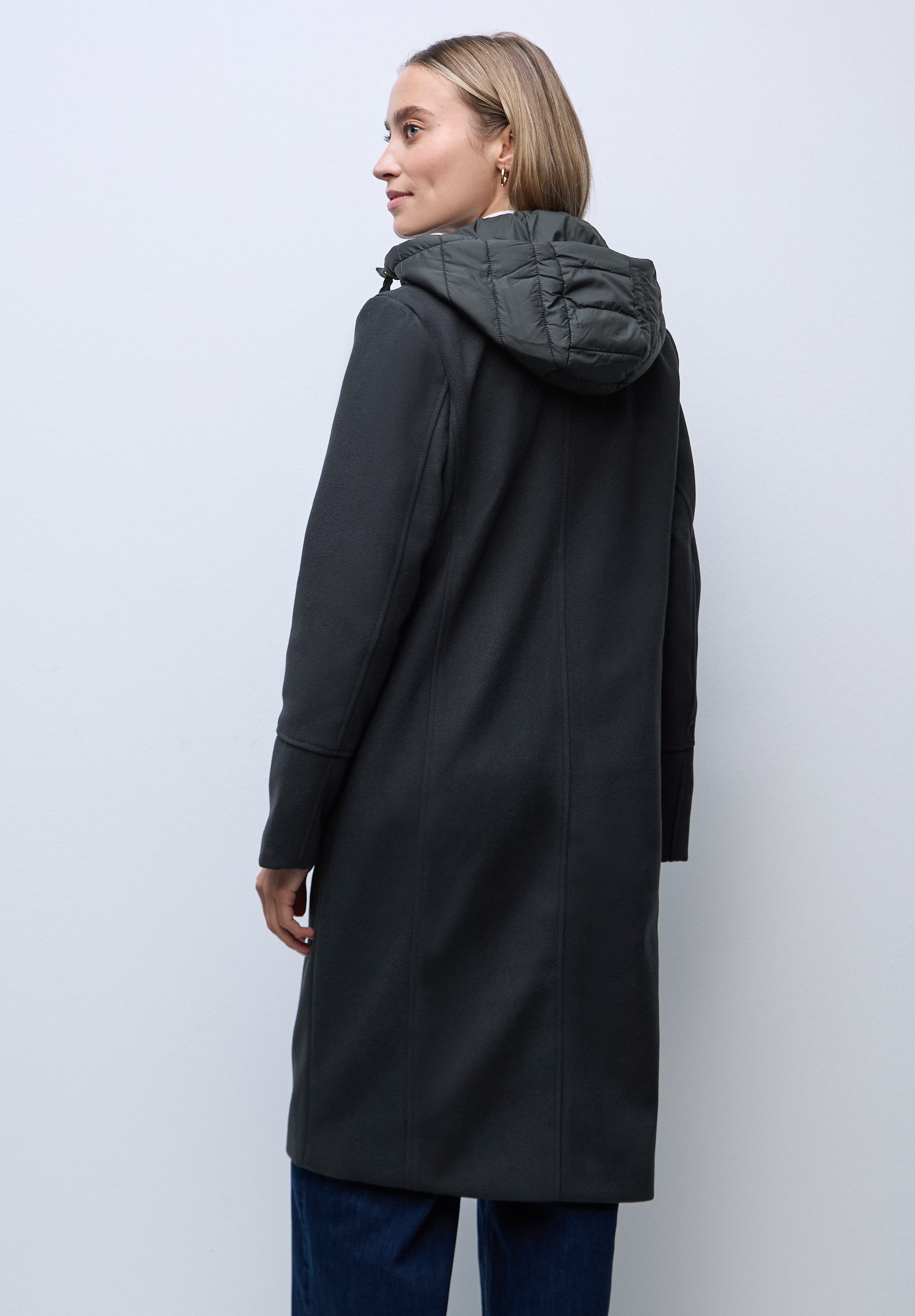 STREET ONE Langmantel mit Kapuze mit Tunnelzugband günstig online kaufen