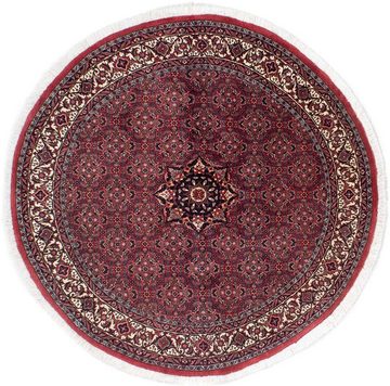 Orientteppich Perser - Bidjar rund - 150 x 150 cm - dunkelrot, morgenland, rund, Höhe: 15 mm, Wohnzimmer, Handgeknüpft, Einzelstück mit Zertifikat