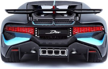 Bburago Modellauto Bugatti DIVO (grau), Maßstab 1:18, Originalgetreue Innenausstattung