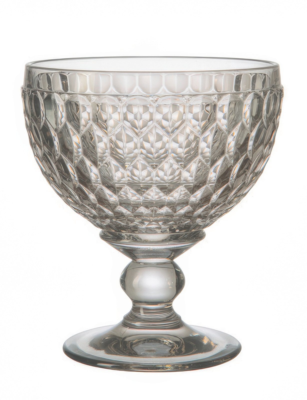 Villeroy & Boch Dessertschale Boston Coloured, Kristallglas, Spülmaschinengeeignet, Grau, Boston, H: 12.5cm