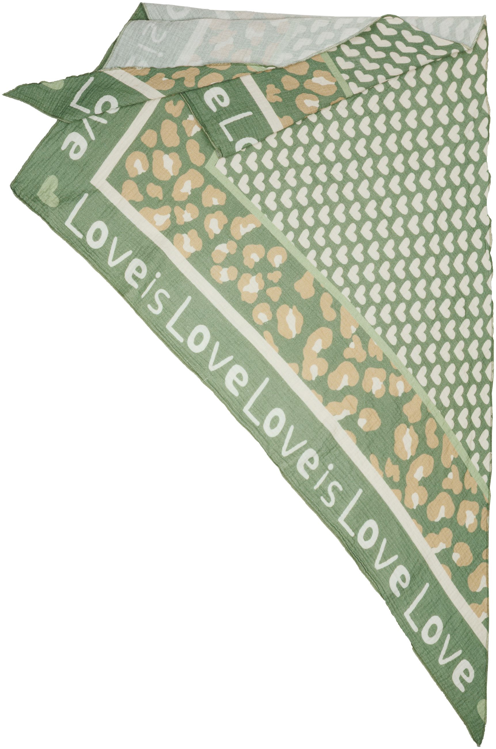 Caspar Modeschal Damen Dreieckstuch Musselin Schal XXL aus Baumwolle Leo Pr günstig online kaufen