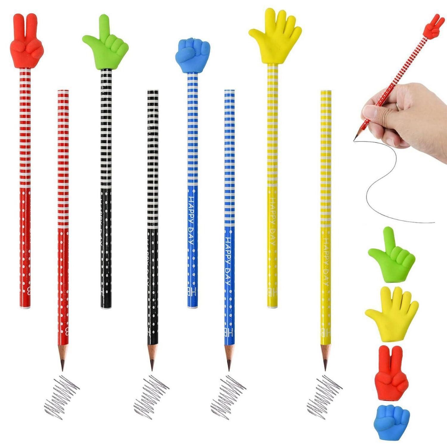 LuxusKollektion Bleistift Bleistifte HB 16er Set mit Radiergummis