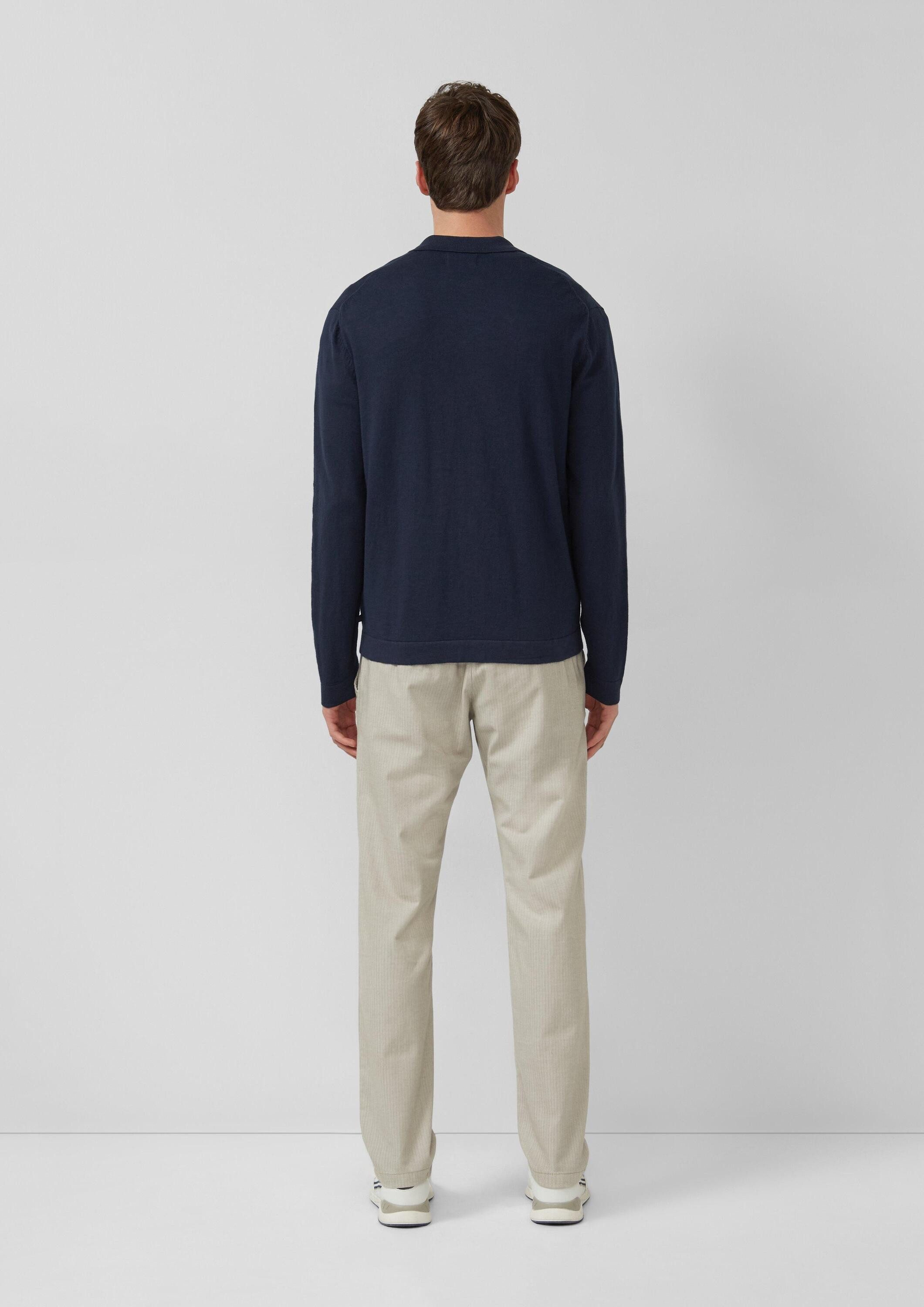 s.Oliver Cardigan Strickjacke Gestricktes Hemd mit Brusttasche