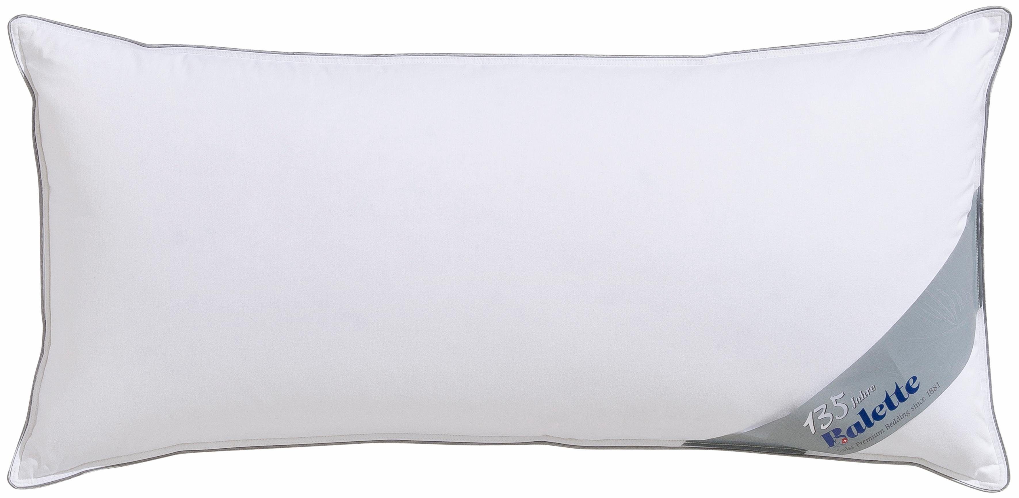 Balette Federkissen Lena, natürlicher Schlafkomfort, Made in Germany, Füllung: 100% Federn, Bezug: 100% Baumwolle, Seitenschläfer, Rückenschläfer, Kopfkissen 40x80 cm, 80x80 cm, allergikergeeignet, Made in Germany
