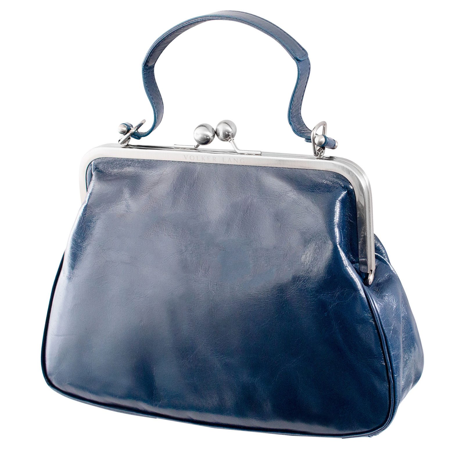 VOLKER LANG Schultertasche ROMY  Elegante Damen Bügeltasche aus italienischem Leder