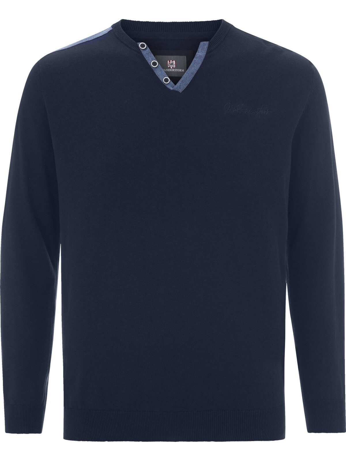 Jan Vanderstorm Strickpullover JORGIR mit Schulterbesatz