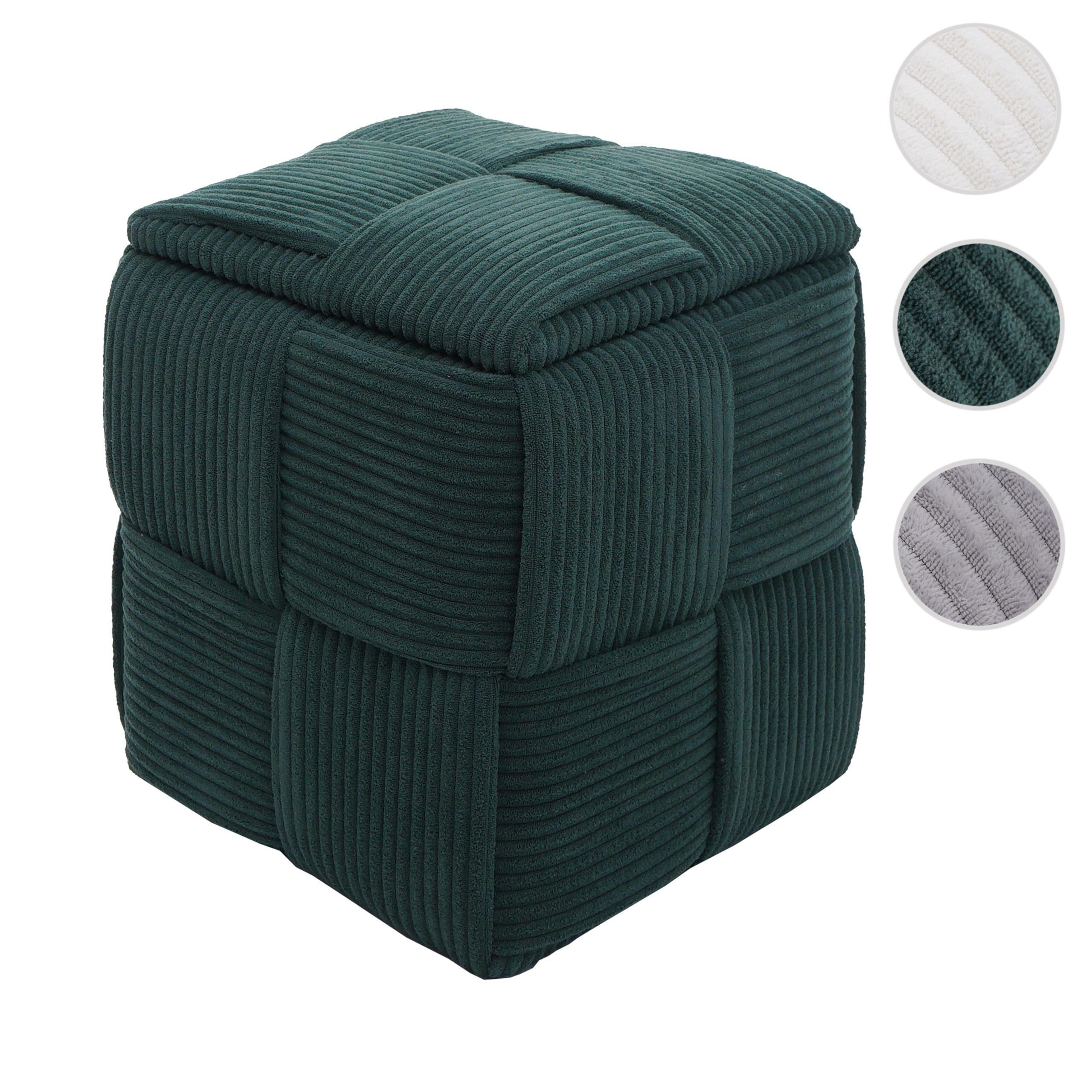 MCW Sitzhocker MCW-Q47, Inklusive Staufach unter dem Deckel, Hohe Stoffqualität (260g/m)