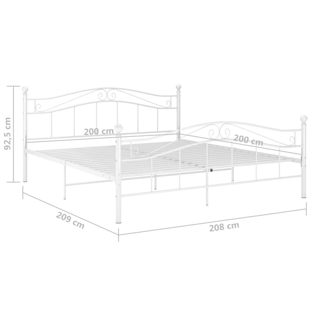 furnicato Bettgestell Bett Weiß Metall 200x200 günstig online kaufen