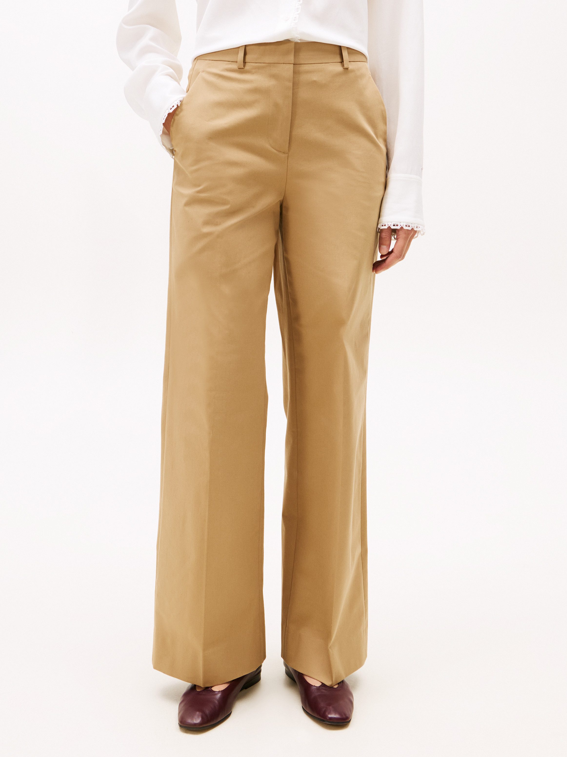 Tommy Hilfiger Anzughose COTTON WIDE LEG PANT günstig online kaufen