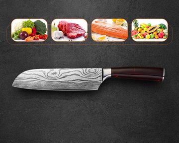 KEENZO Santokumesser 17cm Klingen Kochmesser Sushi Messer Küchenmesser