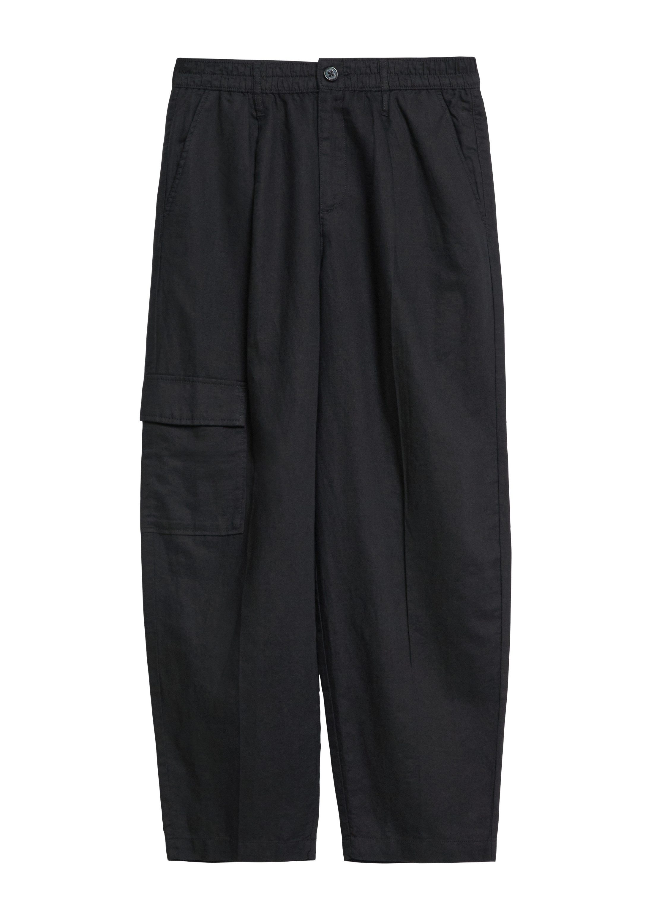 s.Oliver 7/8-Hose Hose Leinenmix-Hose mit Barrel Leg