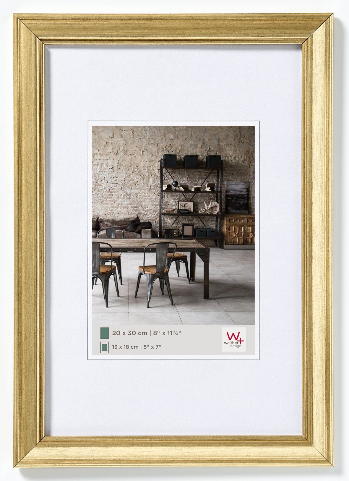 Bilderrahmen Walther Design gold Lounge Design-Bilderrahmen