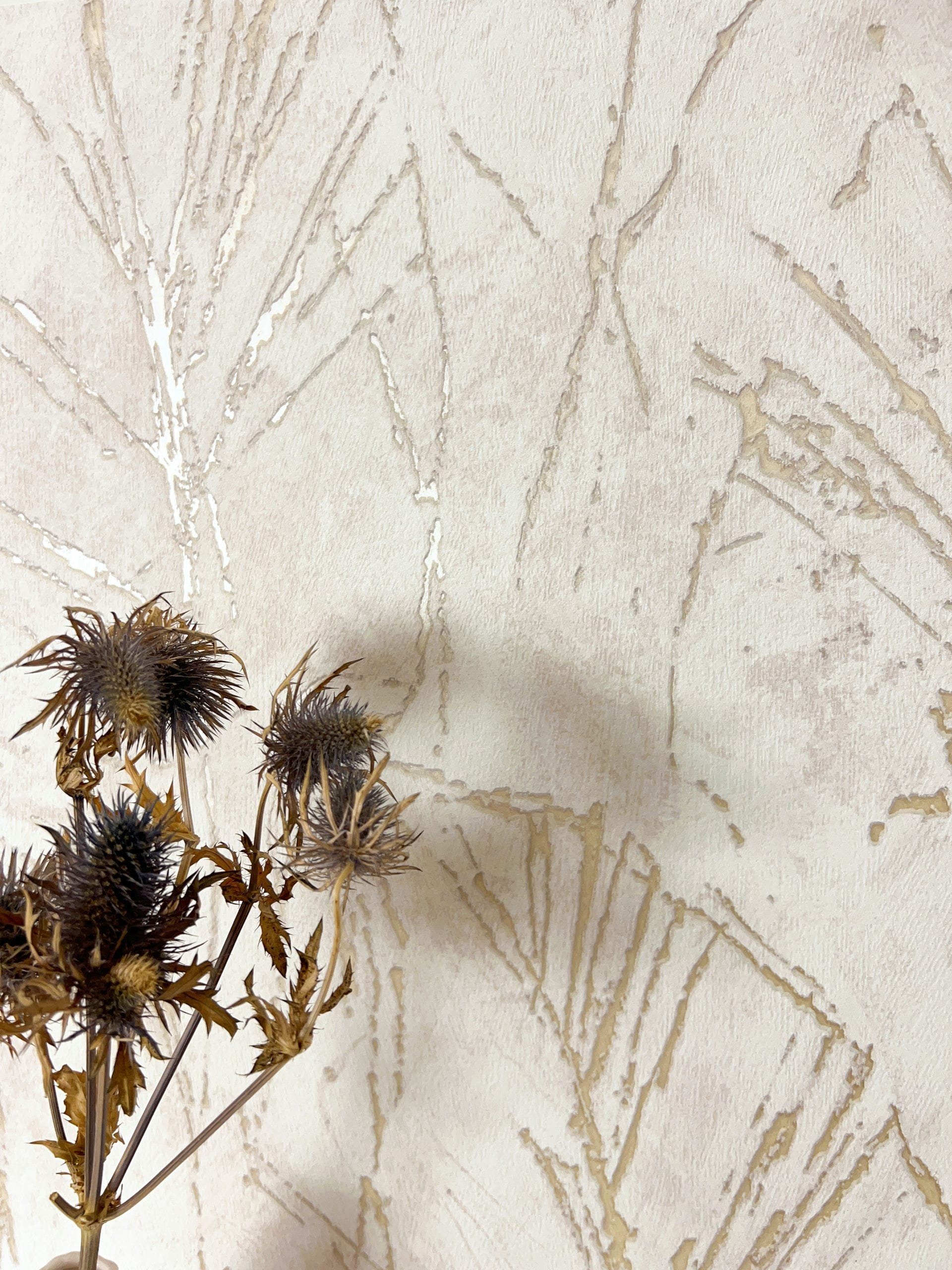Newroom Vliestapete, Beige Tapete Floral Blumen günstig online kaufen