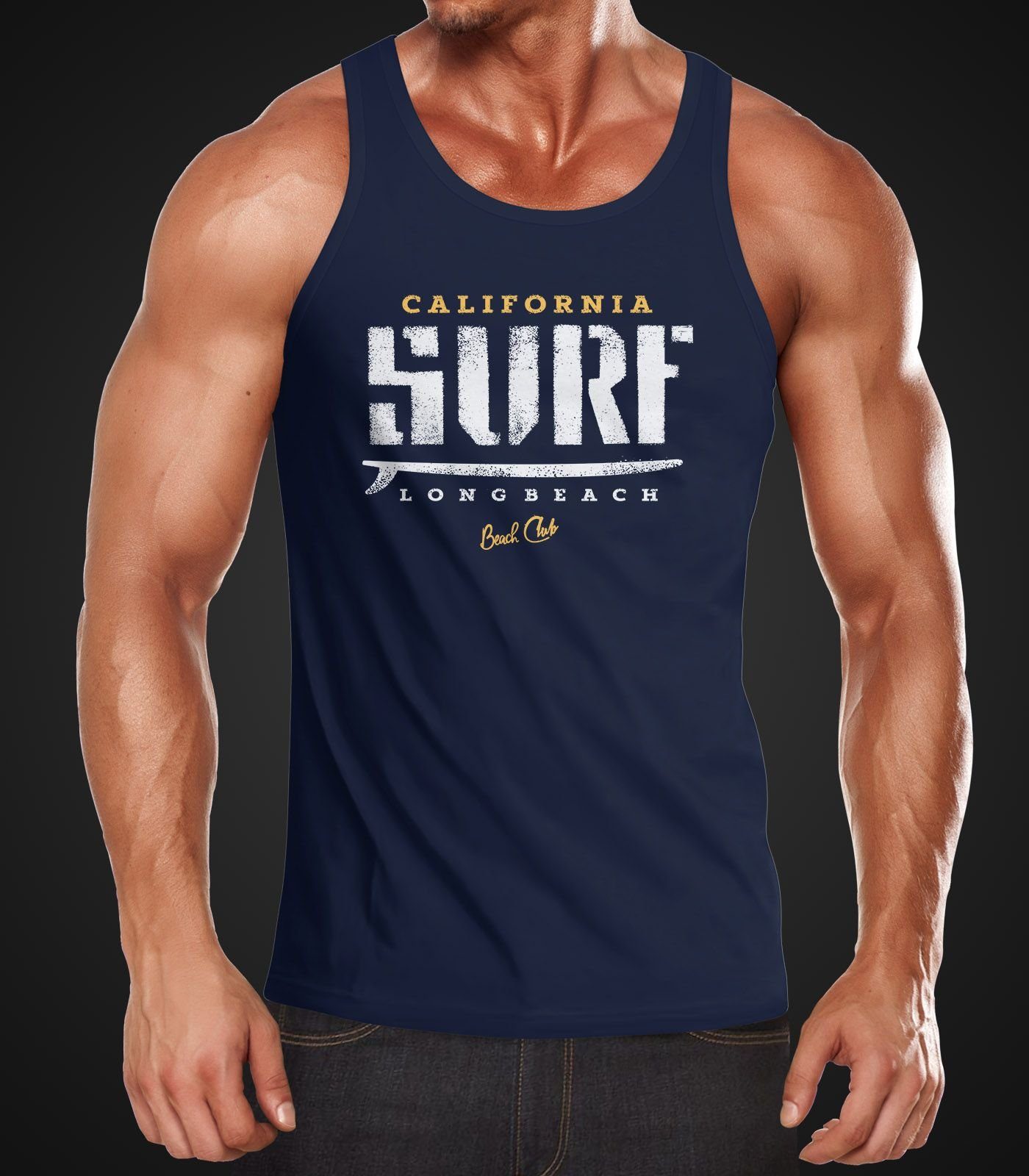 Neverless Tanktop Herren Tank-Top Surf Druck günstig online kaufen