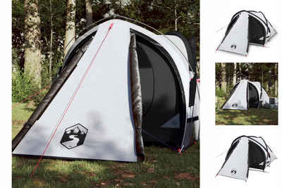 vidaXL Vorzelt Campingzelt 2 Personen Weiß 320x140x120 cm 185T Taft