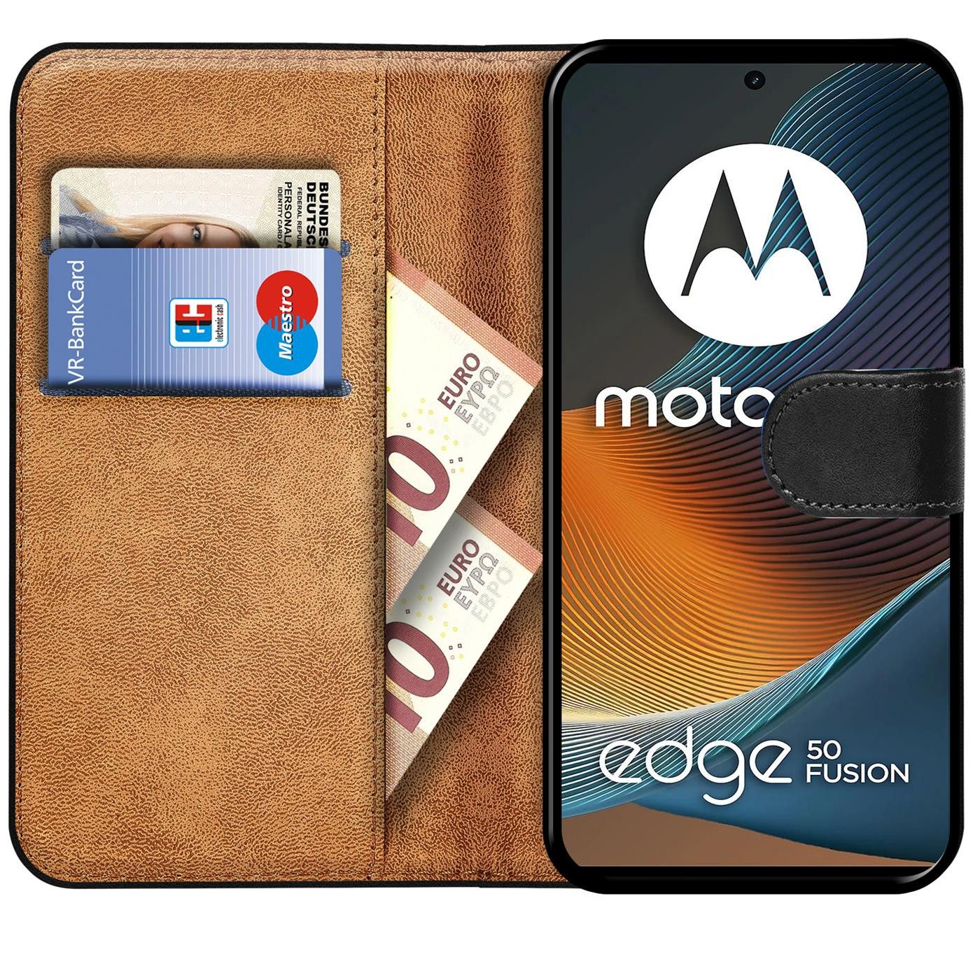 CoolGadget Handyhülle Book Case Handy Tasche für Motorola Edge 50 Fusion 6,7 Zoll, Hülle Klapphülle Flip Cover für Edge 50 Fusion Schutzhülle stoßfest