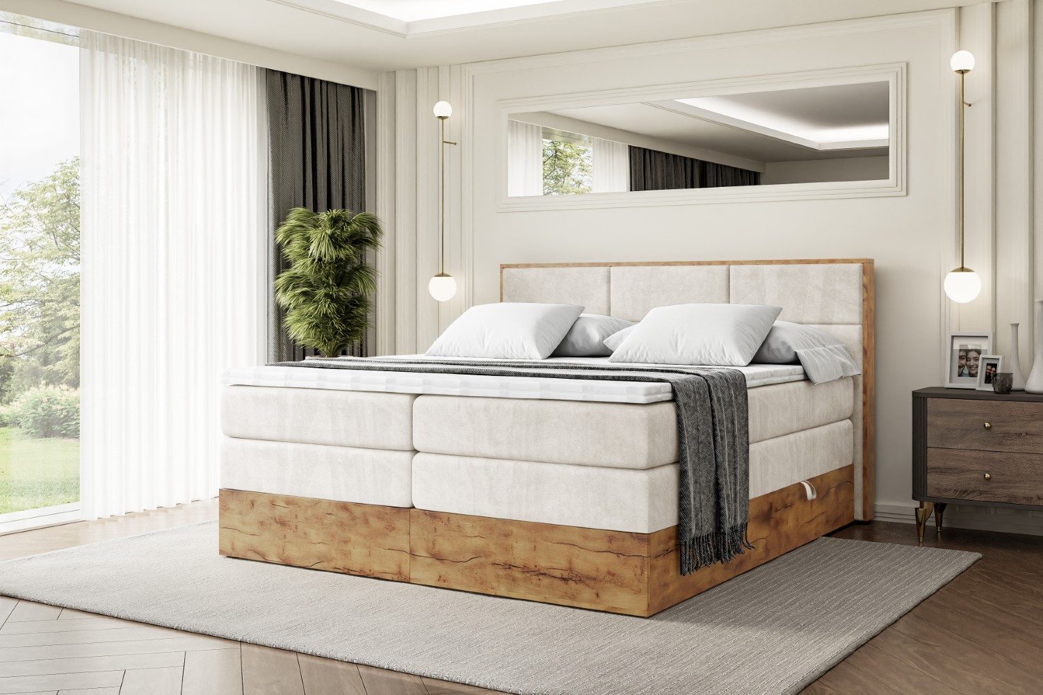ALTDECOR Boxspringbett LOLLI1 KING (Multipocket-Matratze H4, günstig online kaufen