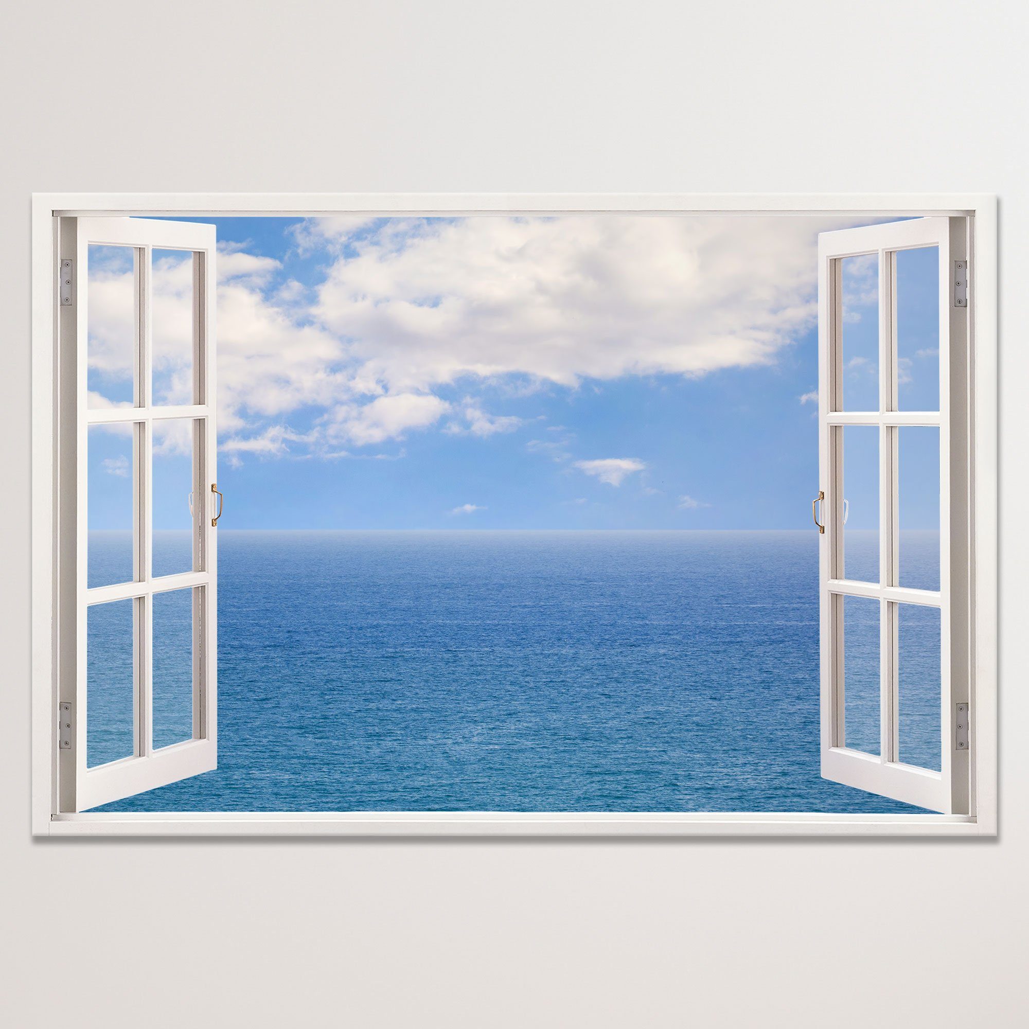 WallSpirit Leinwandbild "Fenster mit Aussicht", Meer günstig online kaufen