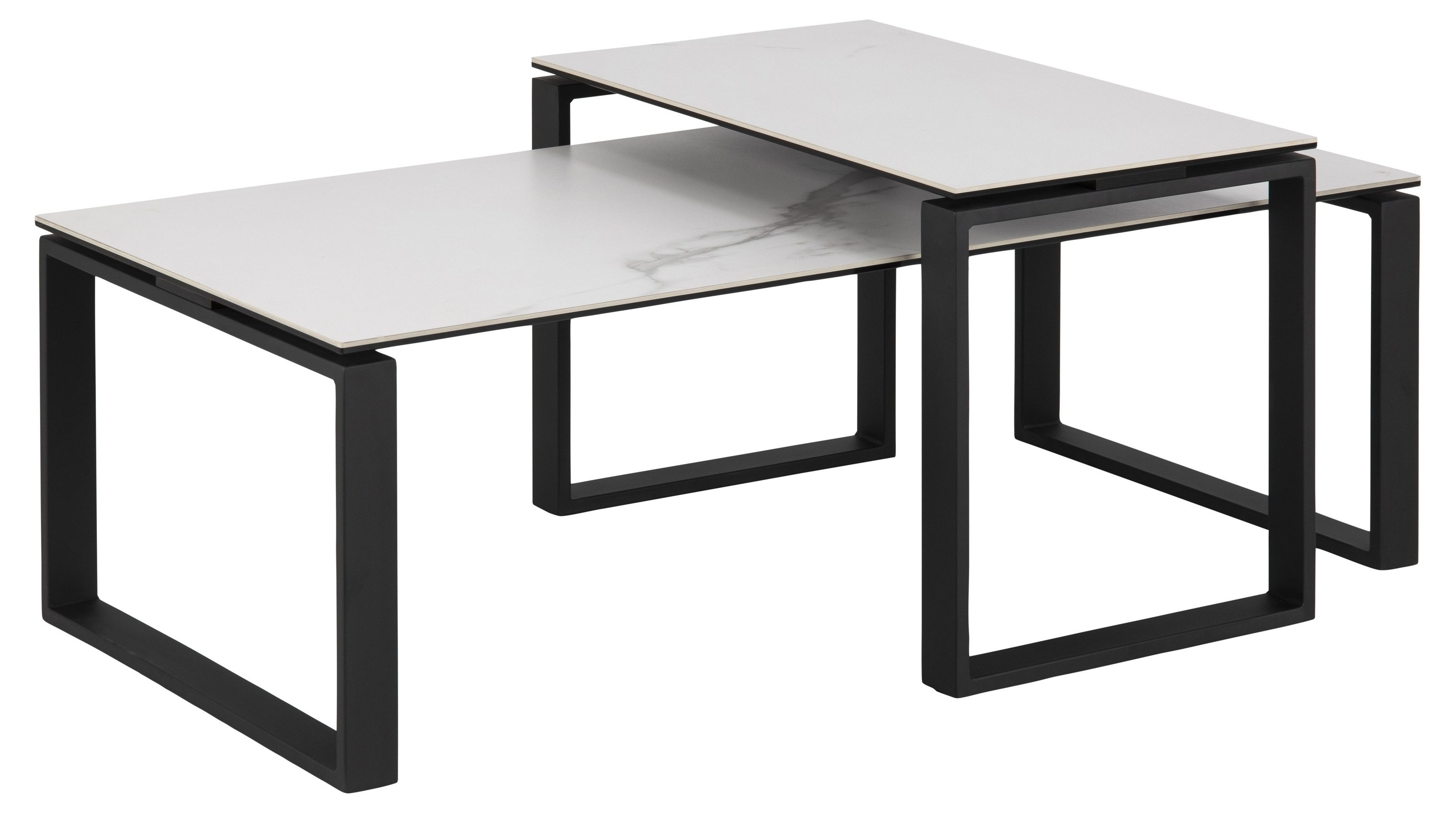 freiraum Couchtisch Katrine (2-teilig), (2-teilig) in weiss - 115x45x69 (BxHxT)