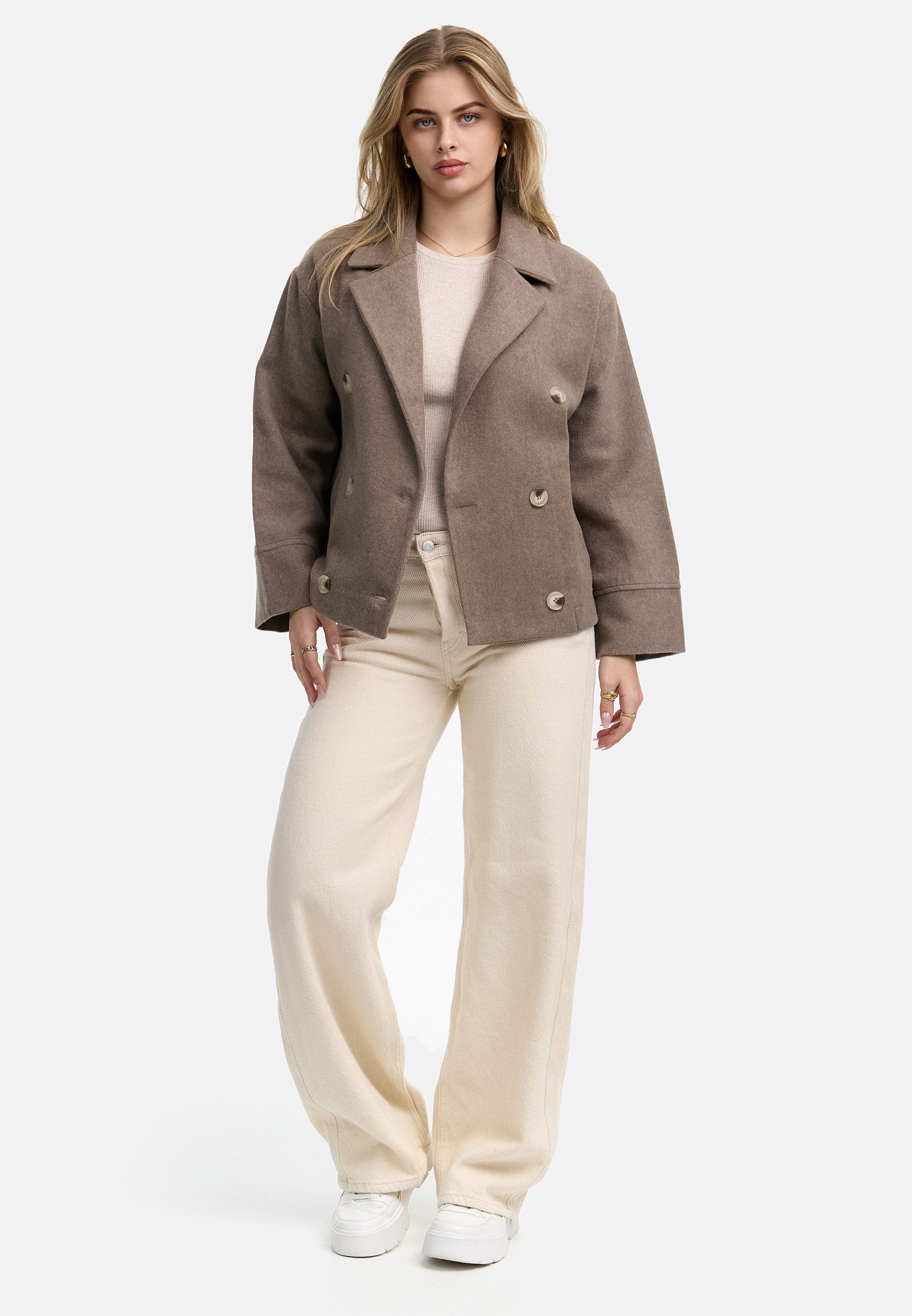 Decay Bomberjacke Levis Jacke (1-St) Doppelreihige Knopfleiste