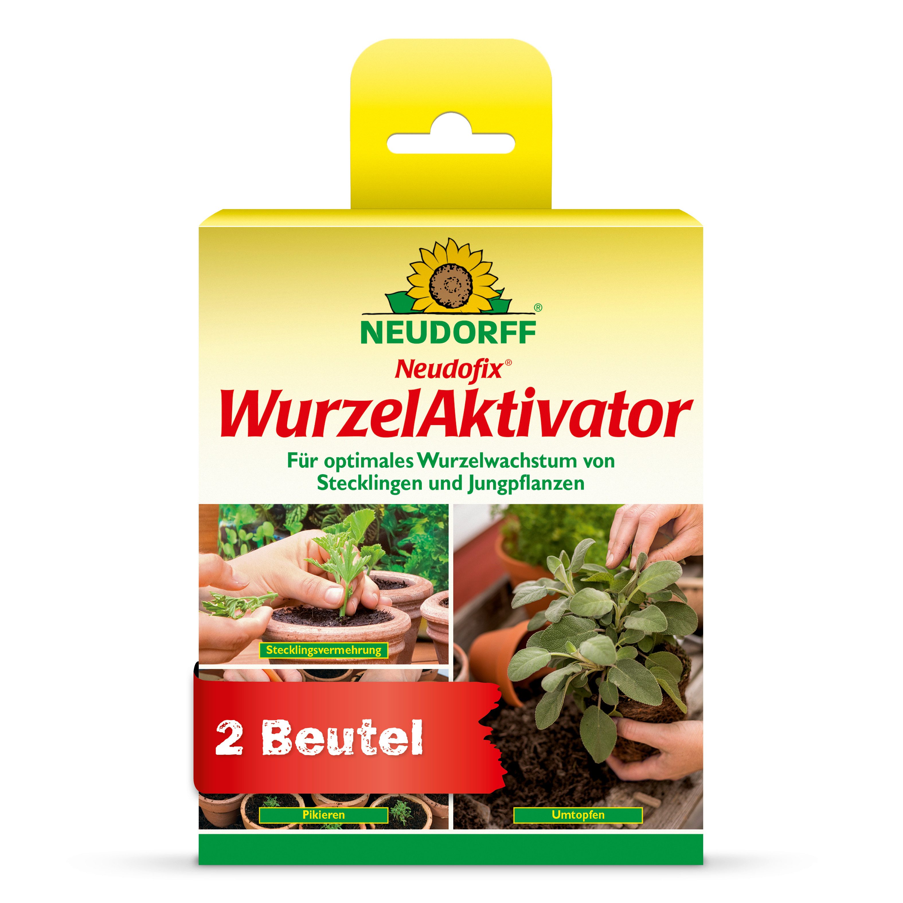 Neudorff Pflanzenstärkungsmittel Neudofix WurzelAktivator 40 g für 10L, WurzelAktivator mit Algenmehl, 2 Beutel à 20 g, Mit Algenmehl zur Unterstützung der Wurzelbildung