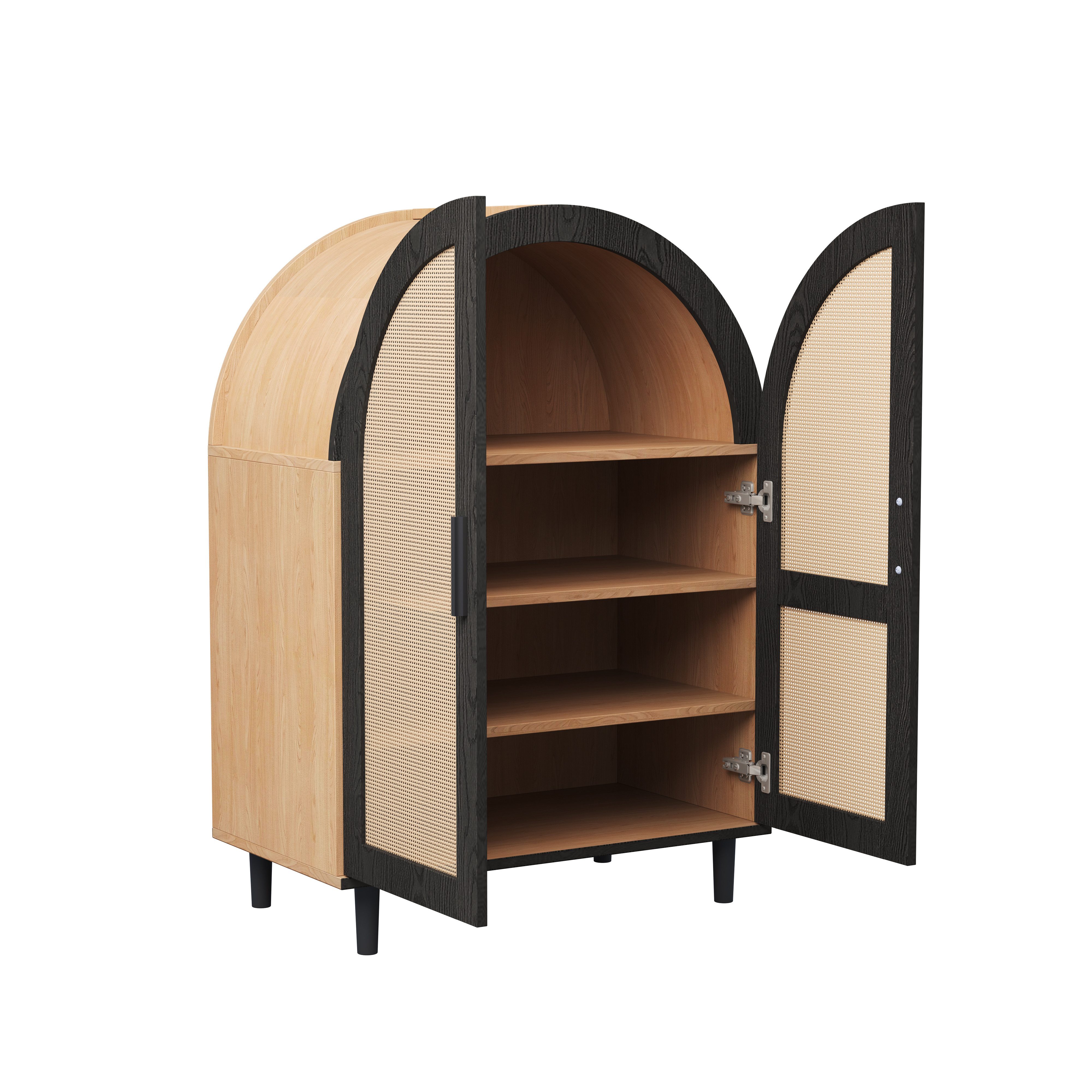 KLAM HOME Schuhschrank Elegantes Sideboard/Schuhschrank mit abgerundeter Au günstig online kaufen