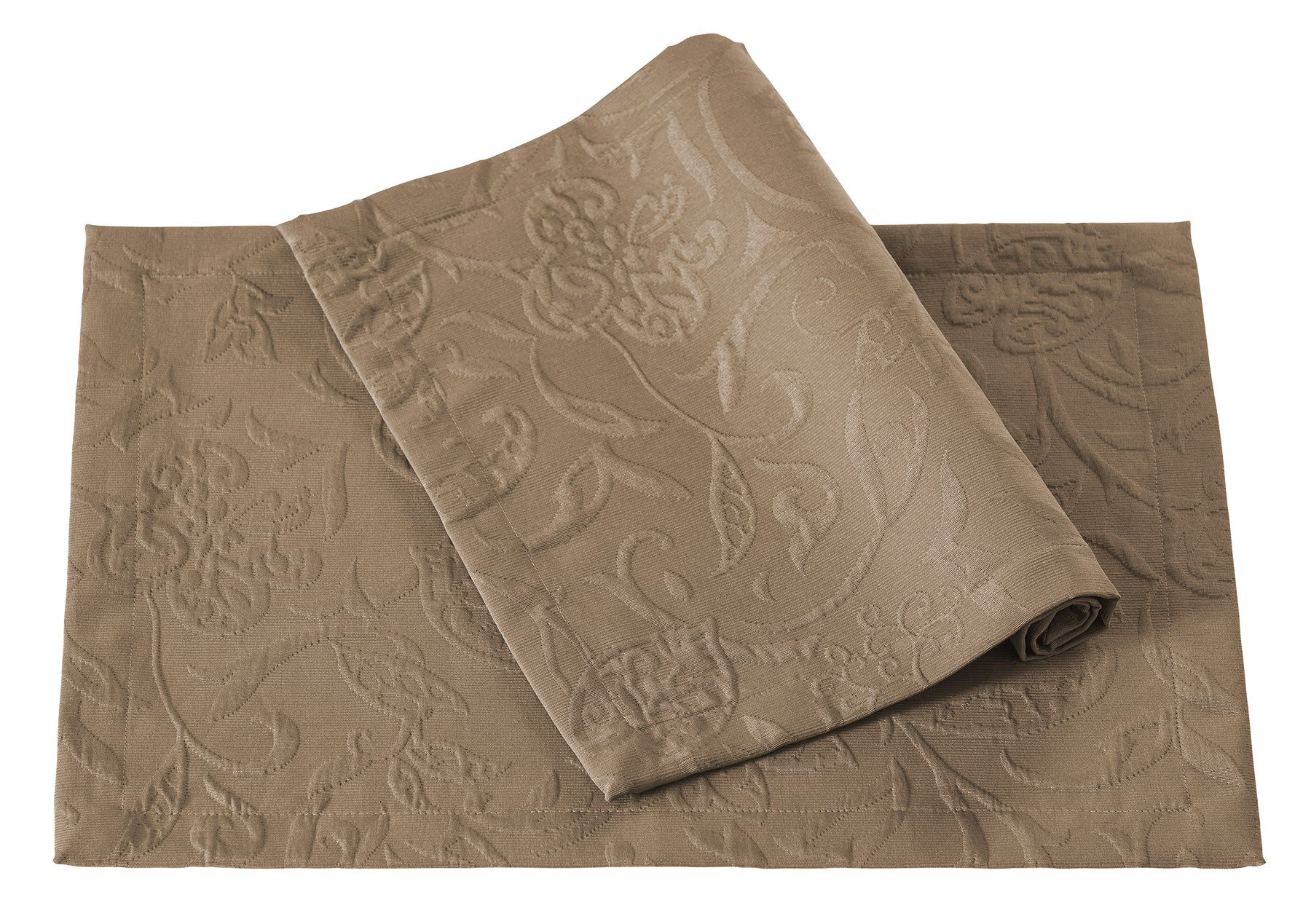 PICHLER Platzset Tischset 6er Set Cordoba Rechteck 035/050 nougat, (Spar-Set, 6-St., 6 Platzdecken), Platzset Tischset Esszimmer Küche